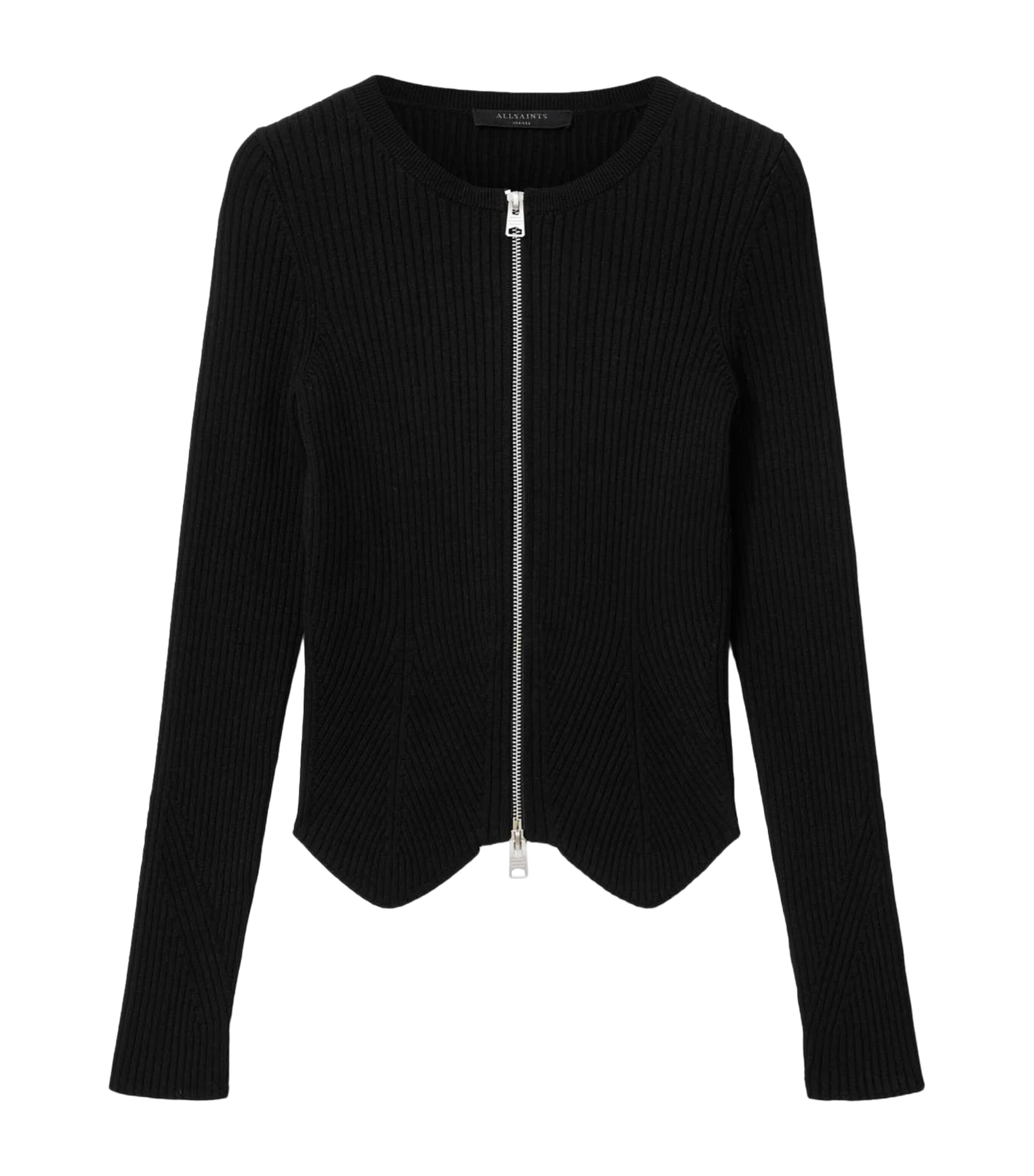 AllSaints Ribbed Cruz Cardigan Black