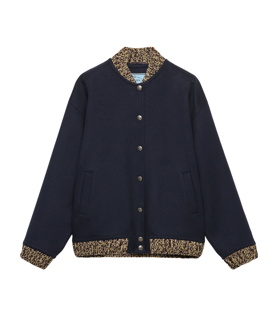 Wool-Cashmere Bomber Jacket