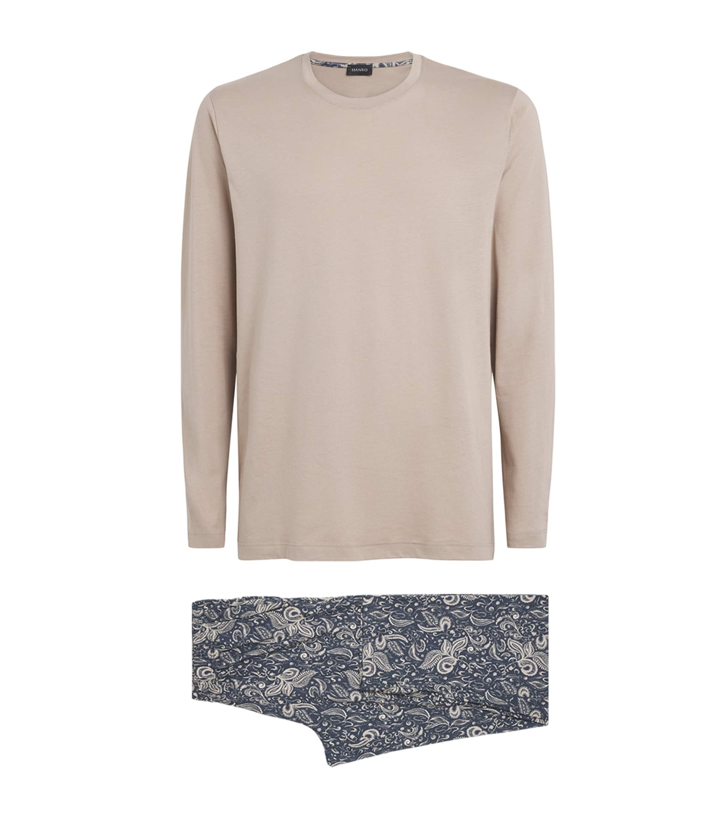 Hanro Mens Modal-Cotton Night & Day Pyjama Set Midnight D