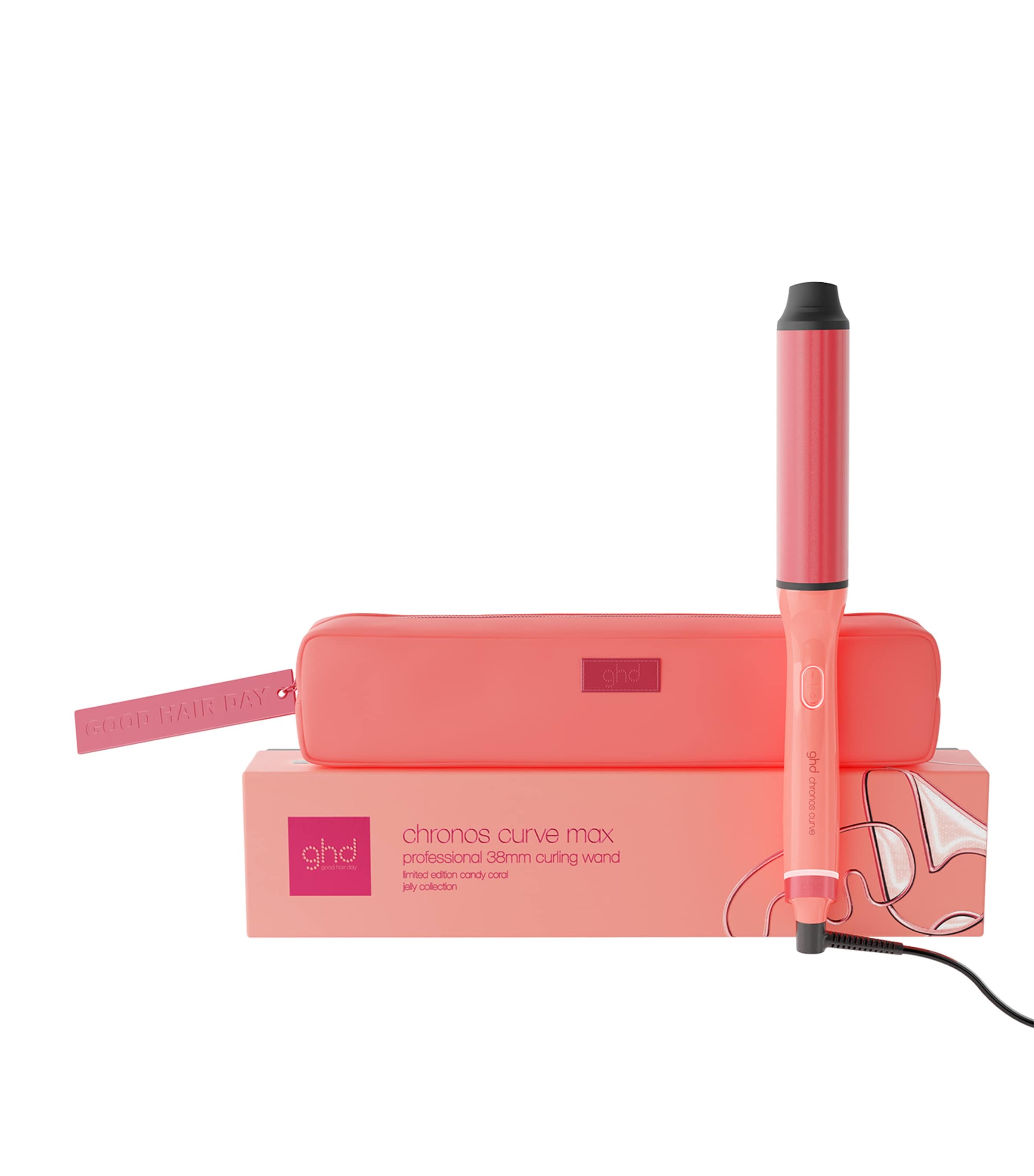 ghd Chronos Curve Max Wand Hair Curler Candy Coral