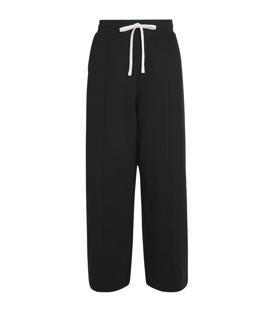 Cotton Logo Wide-Leg Sweatpants