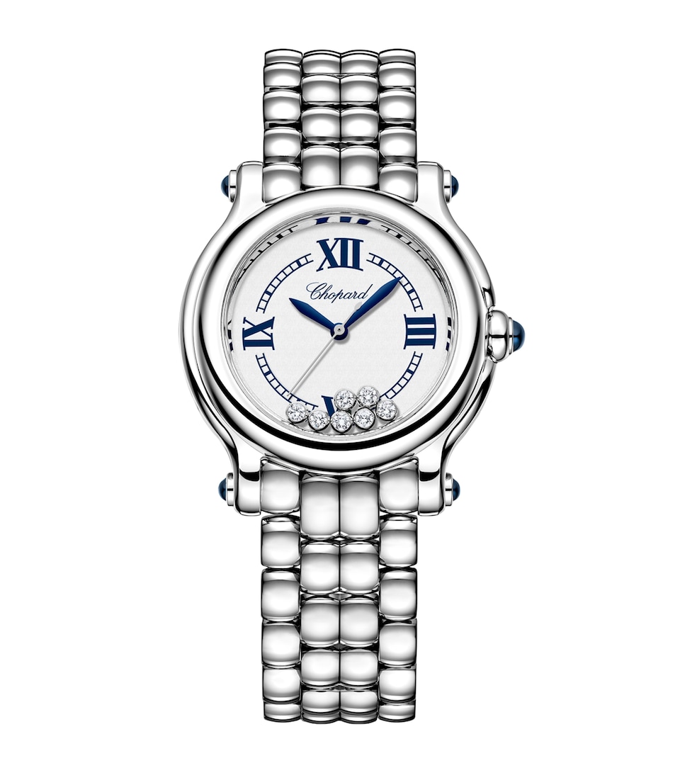 Chopard Stainless Steel and Diamond Happy Sport Watch 33mm Stainless Steel