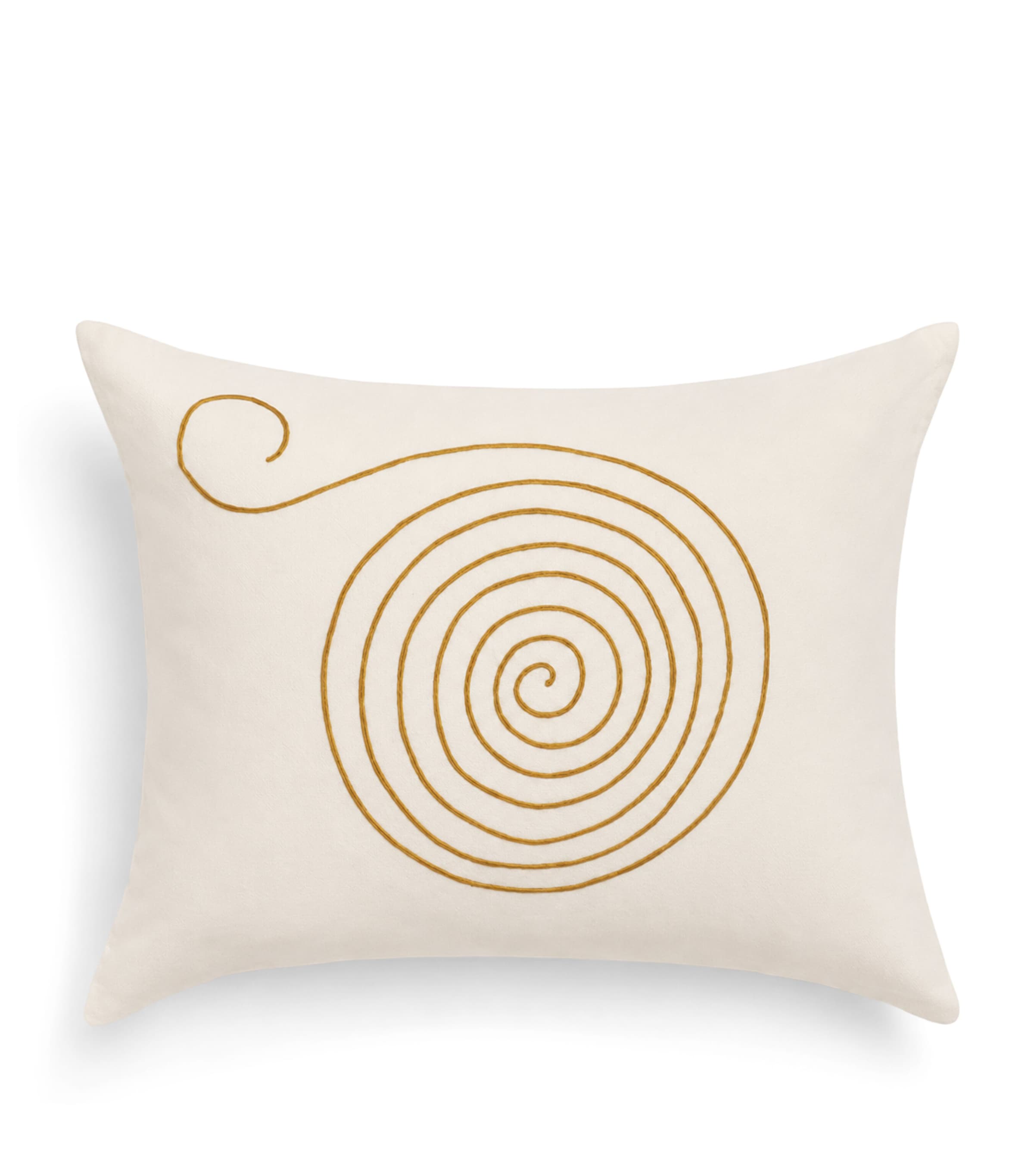 Loretta Caponi Linen Mobile Cushion (50cm x 40cm) White