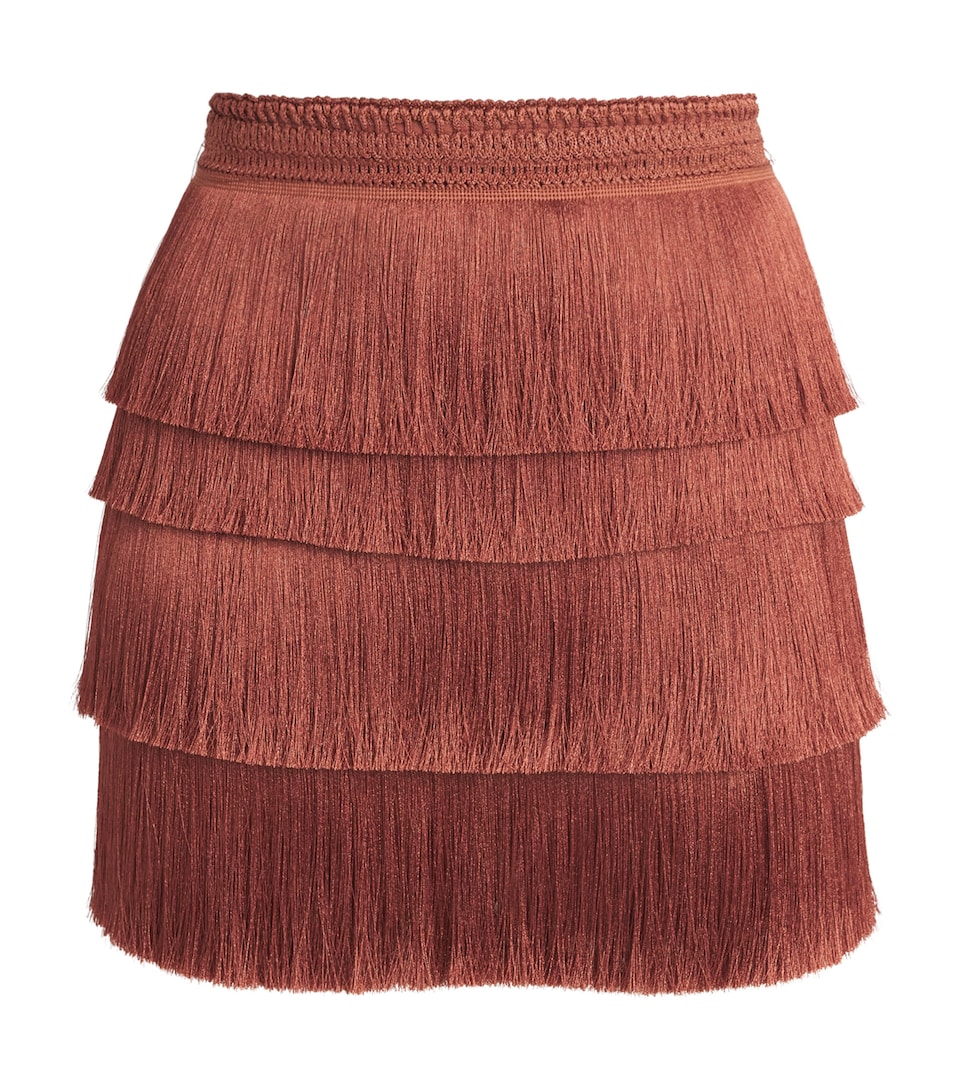 Fringe Mini Skirt