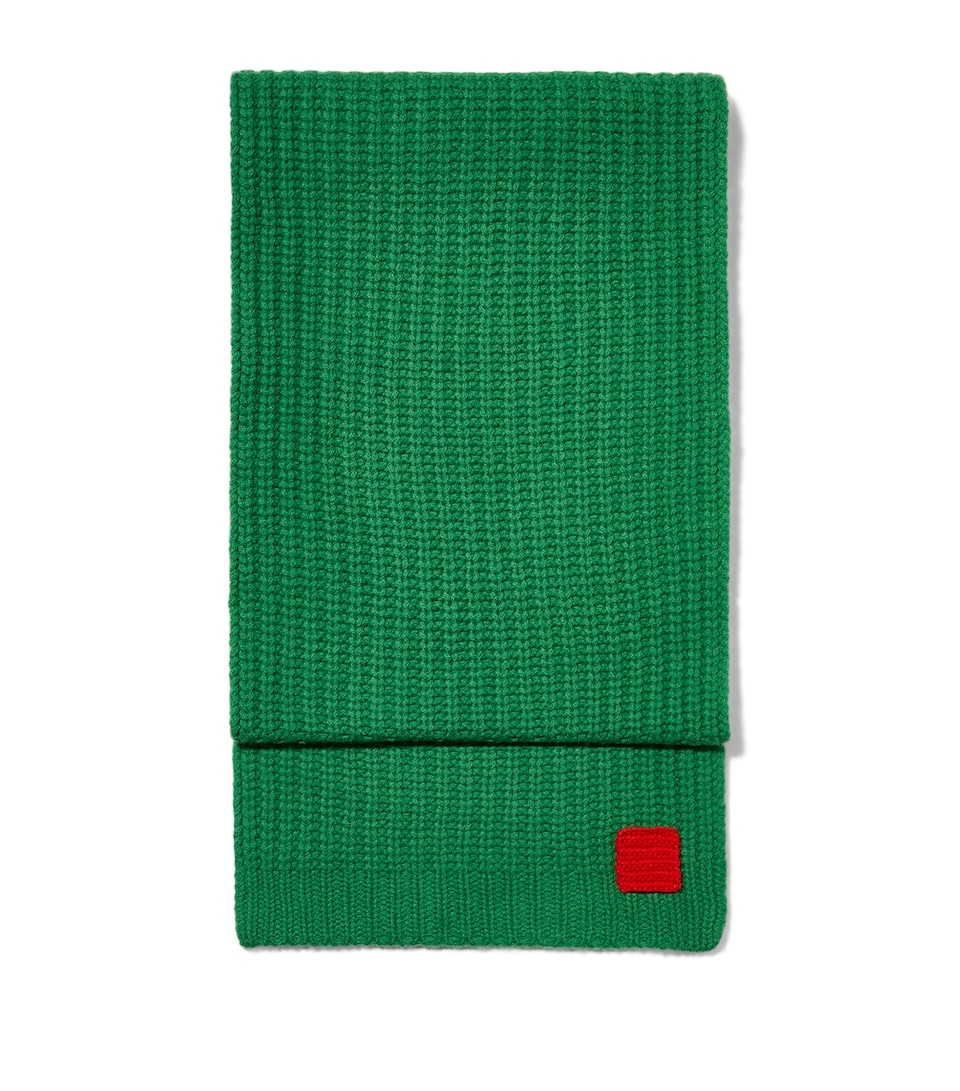 MAX&Co. Virgin Wool Knitted Scarf Emerald