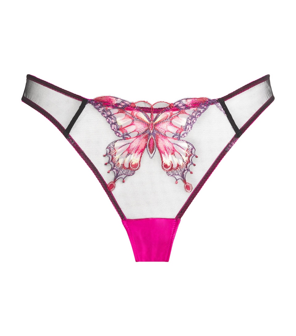 Butterfly Embroidered Cheeky Briefs