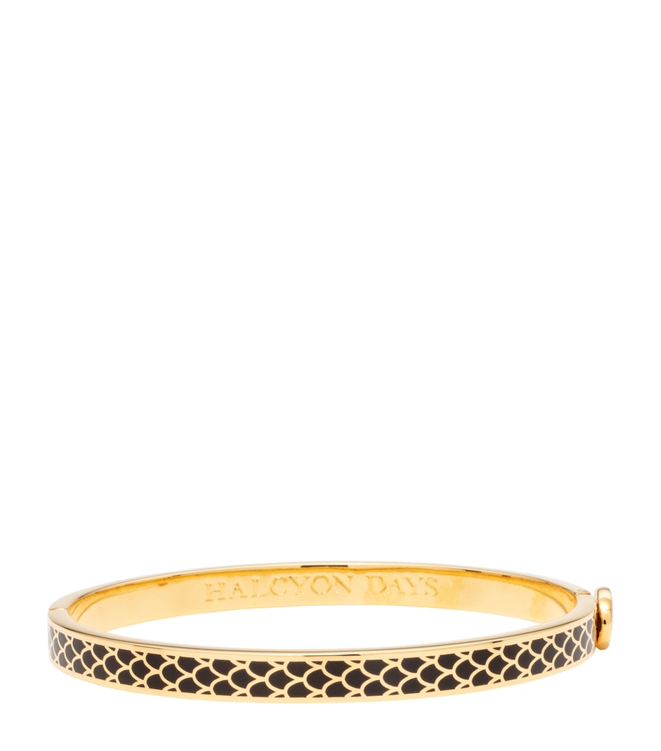 Halcyon Days Gold-Plated Salamander Bangle Black/gold