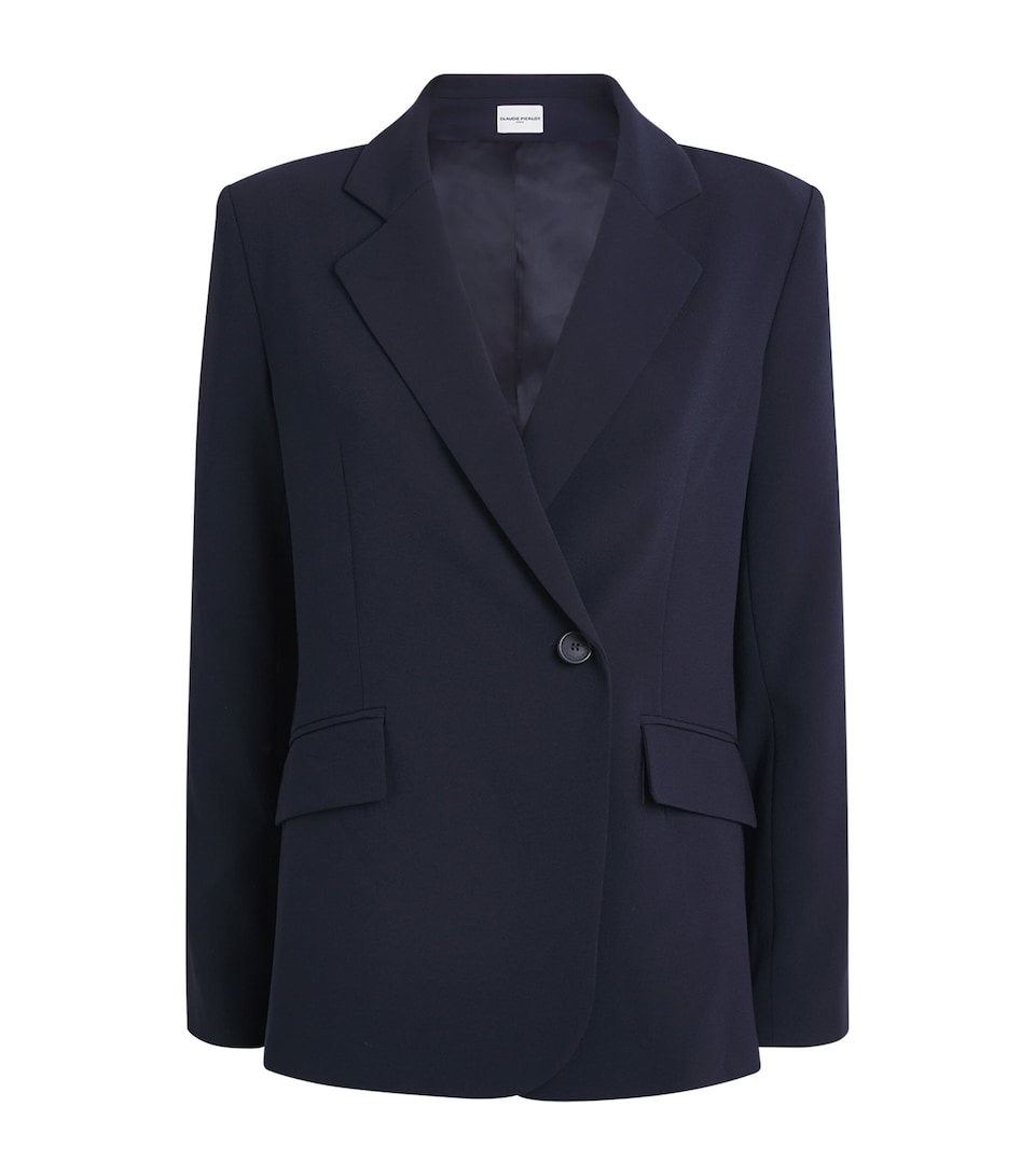 Claudie Pierlot Womens Double-Breasted Blazer Navy