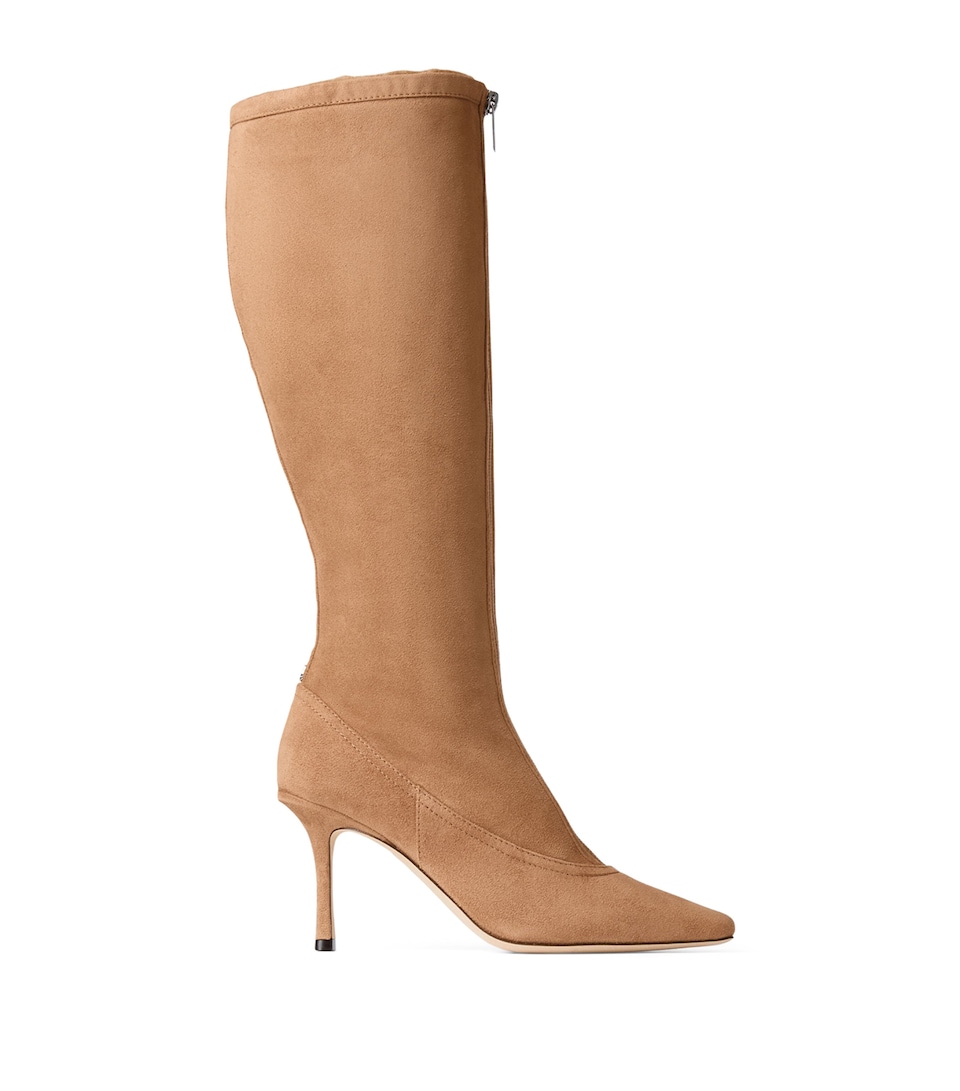Jimmy Choo Jozi 85 Suede Knee-High Boots Toffee/teddy