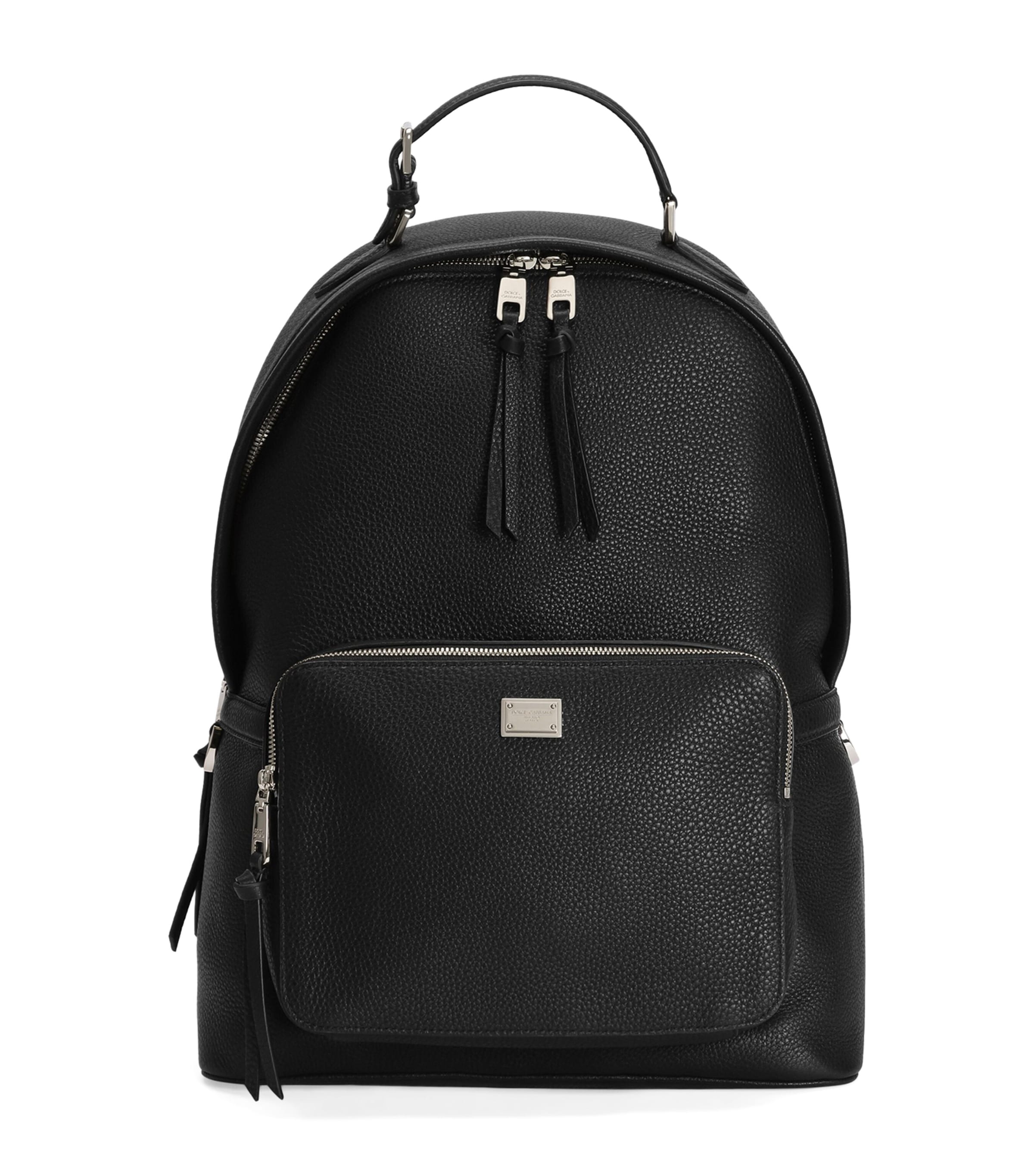 Dolce&Gabbana Leather Vittoria Backpack Black