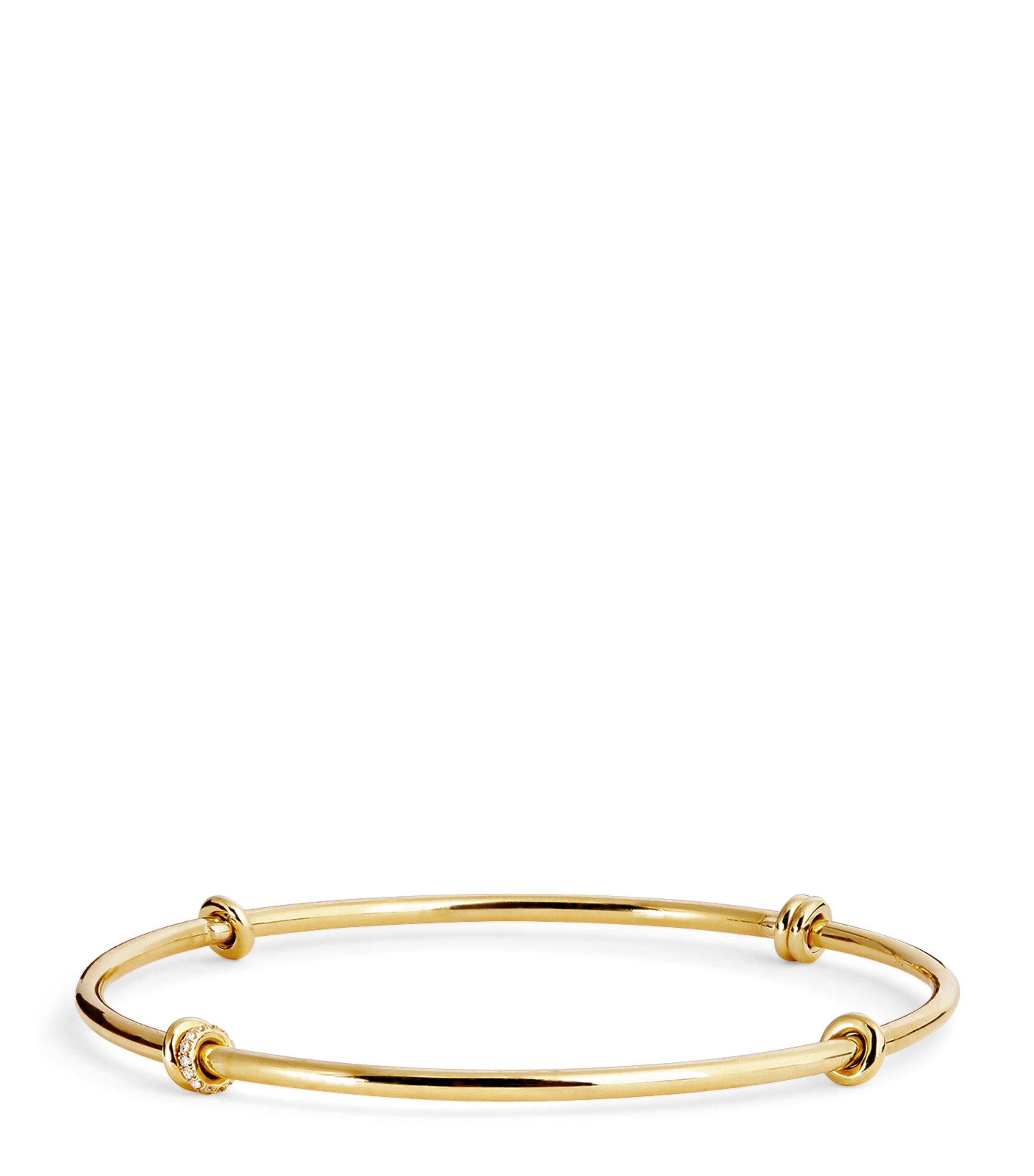 Yellow Gold and Diamond Arc Kini Bangle