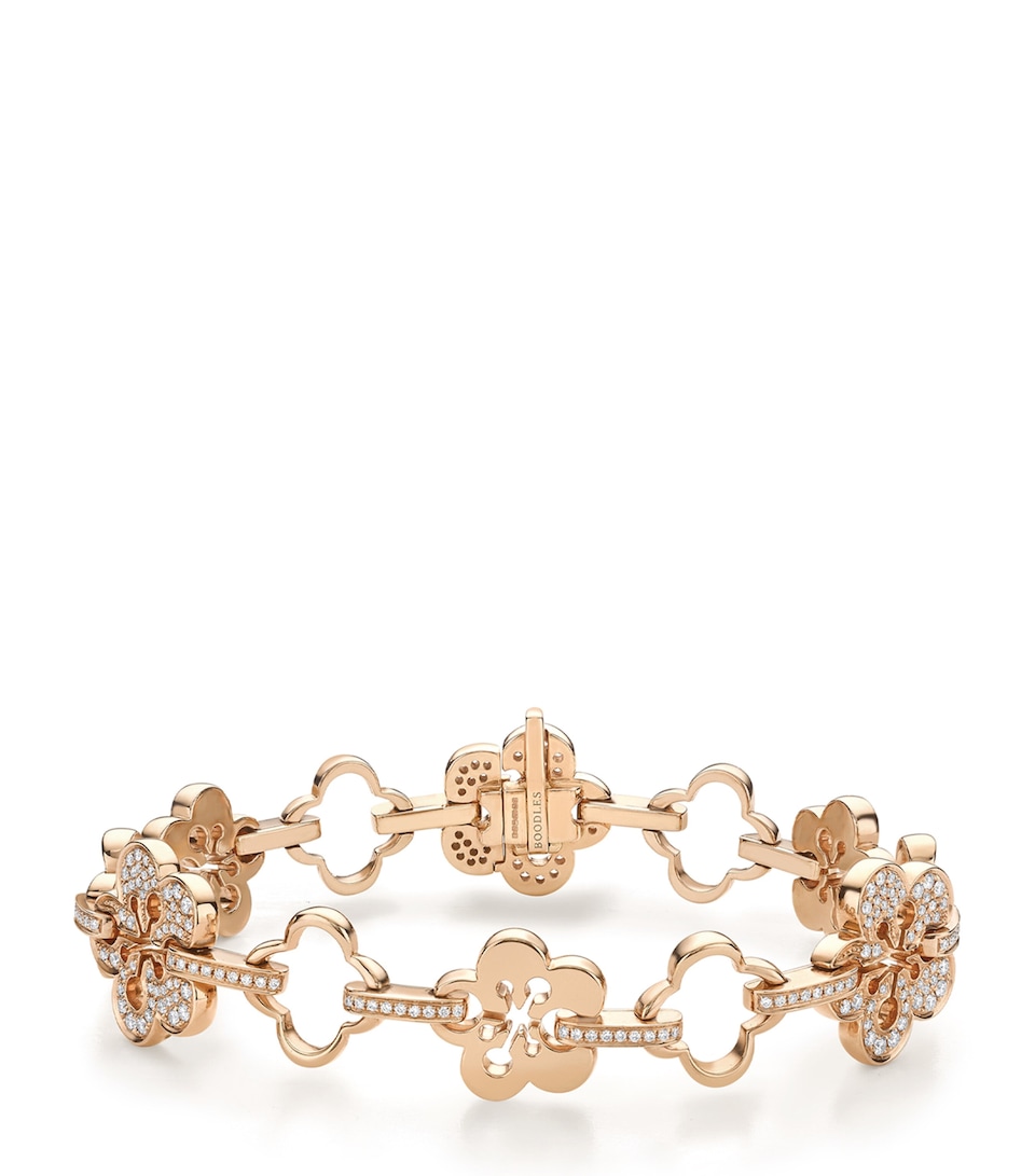 Rose Gold and Diamond Blossom Classic Bracelet