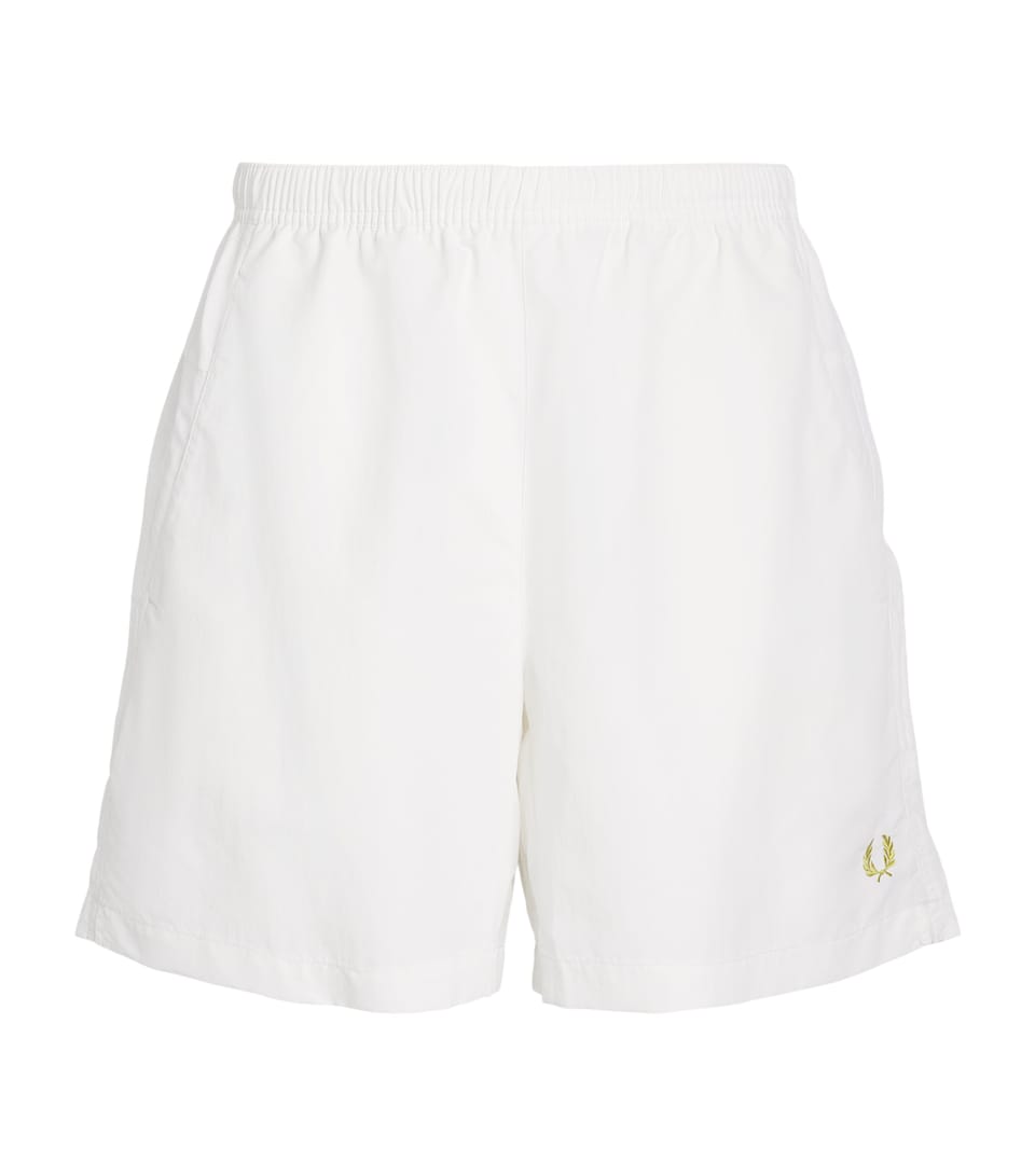 Fred Perry Mens Logo Tennis Shorts White