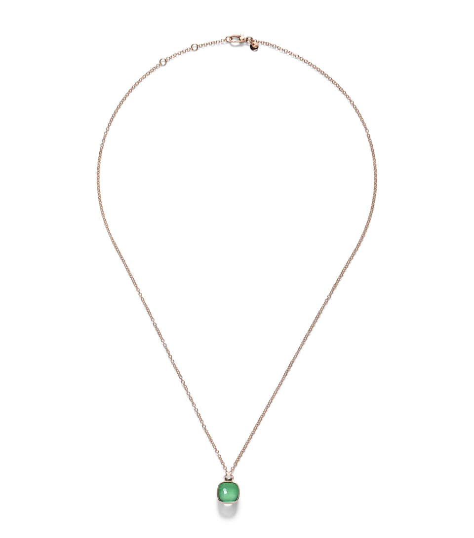 Pomellato Mixed Gold, Diamond, Prasiolite and Agate Nudo Necklace Bpaav