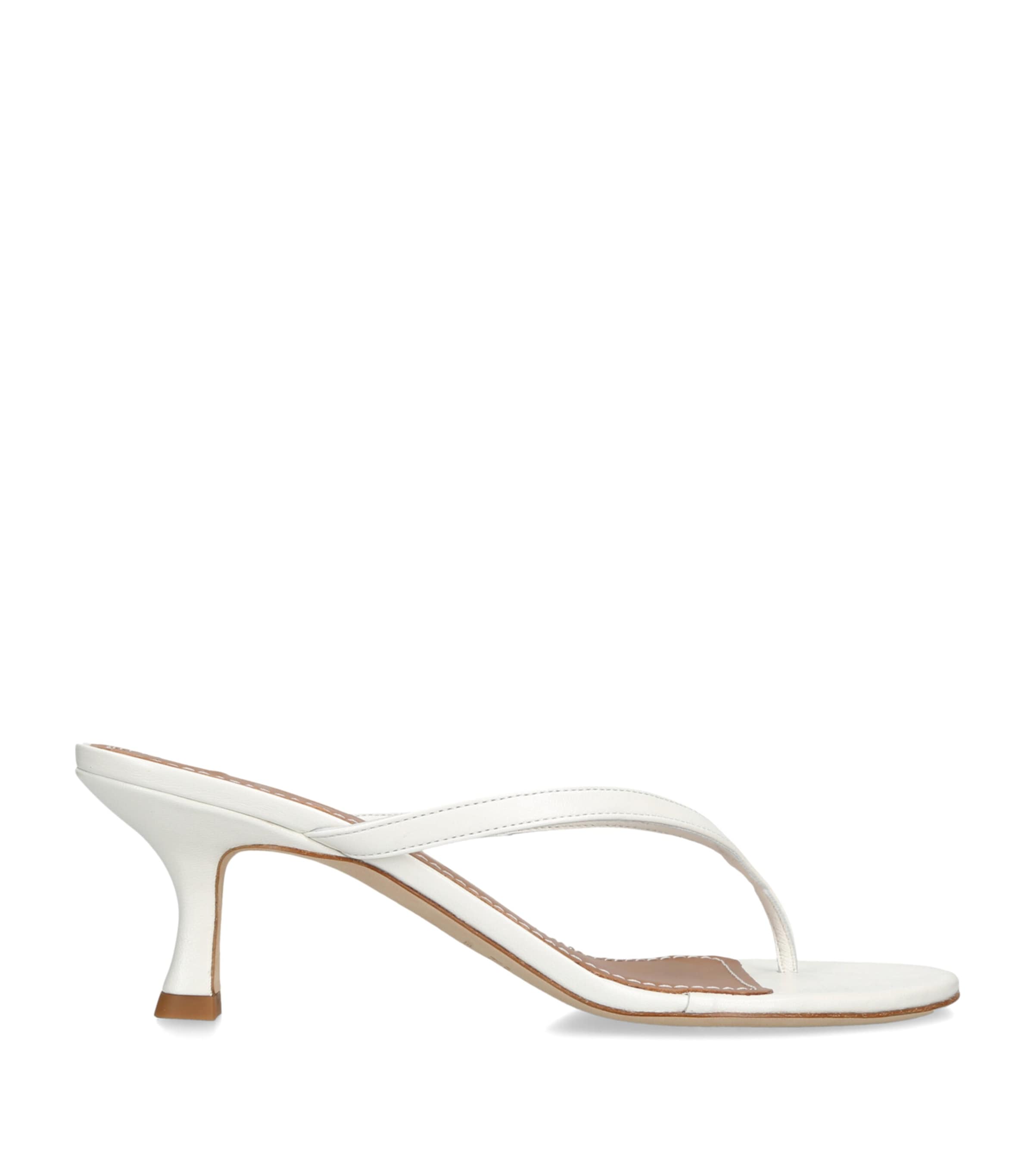 STAUD Freja Kitten Heel Sandals 60 White