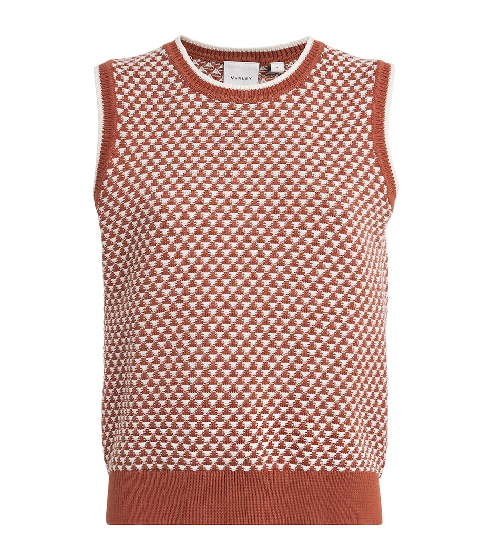 Varley Womens Cotton Jenson Sweater Vest Maple