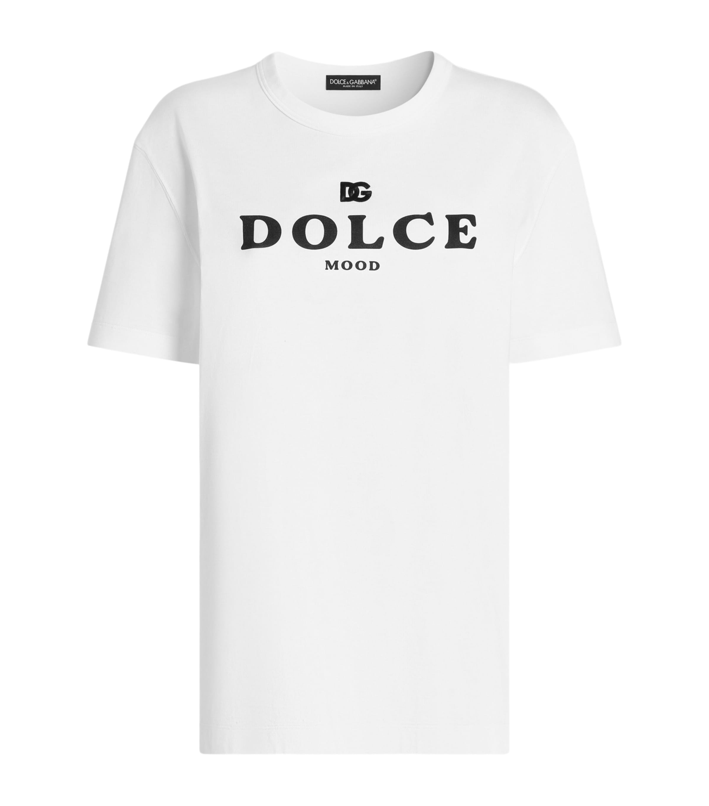 Dolce&Gabbana Womens Cotton Logo T-Shirt Optical Whit