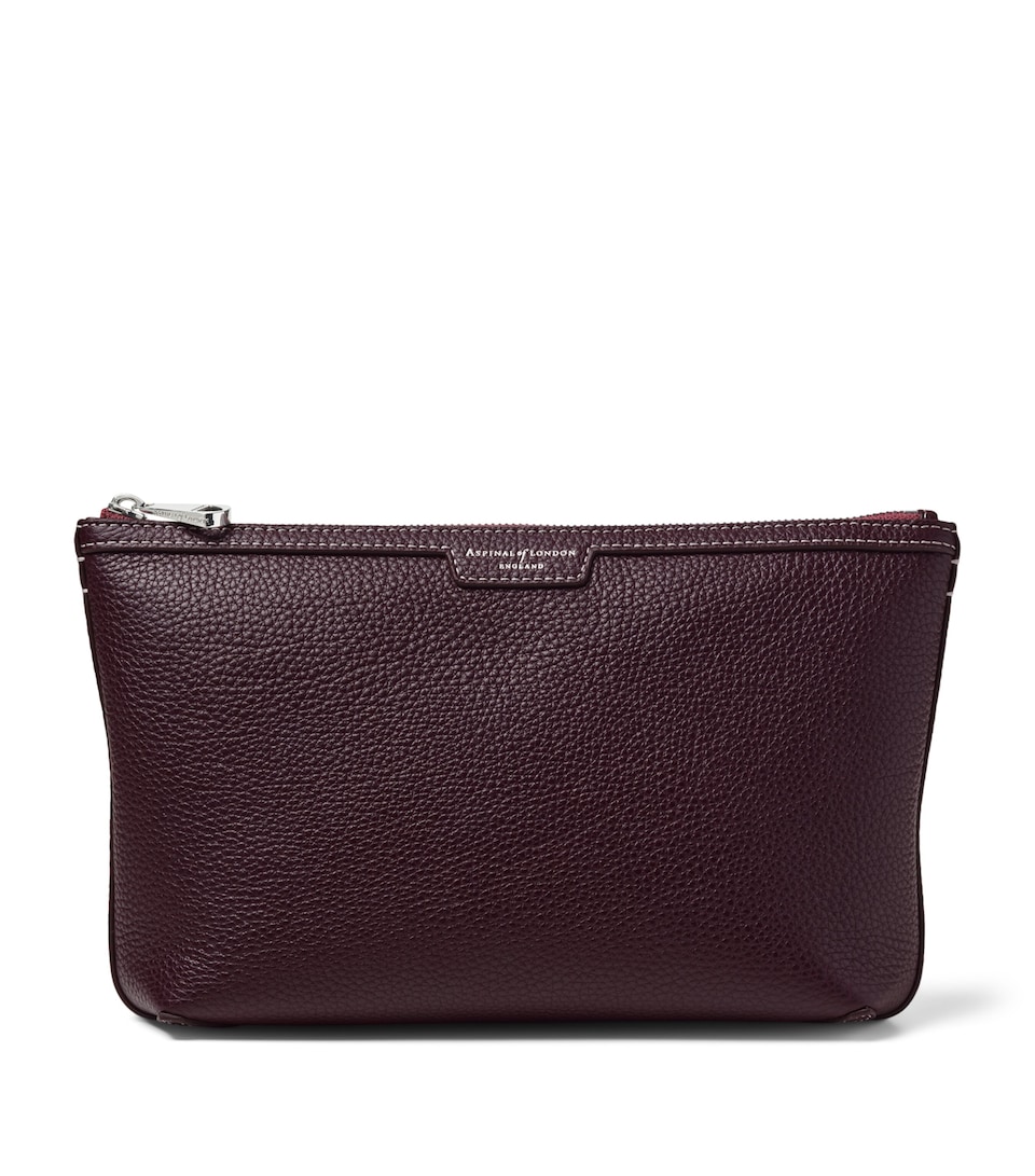 Aspinal Of London Leather Hudson Toiletry Bag Wine
