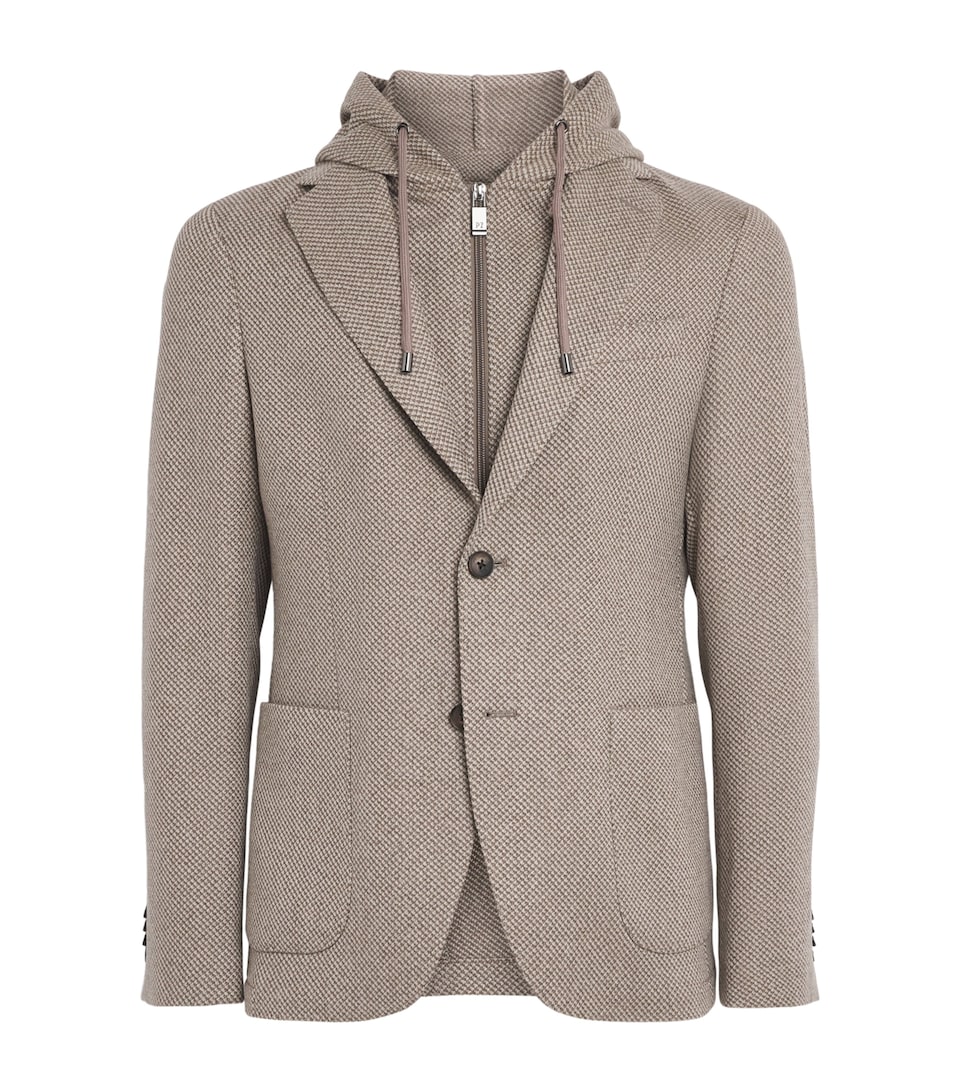 Pal Zileri Mens Wool-Cashmere Scooter Overcoat Light Brown