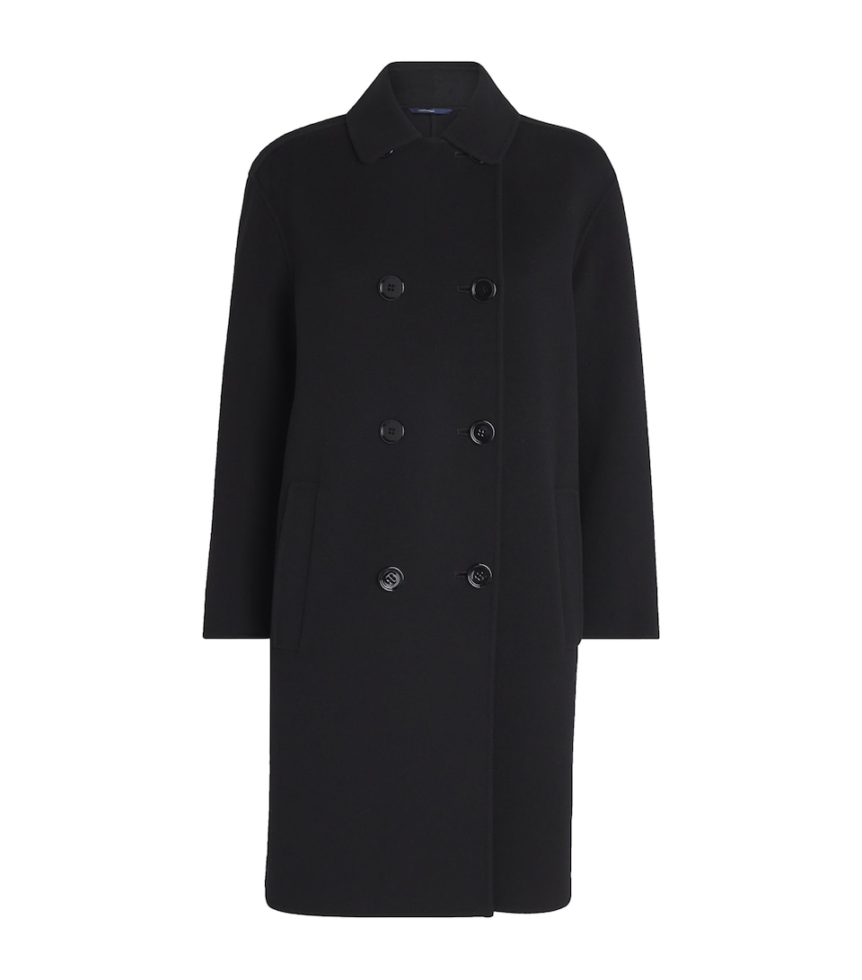 Virgin Wool Double-Breasted Coat