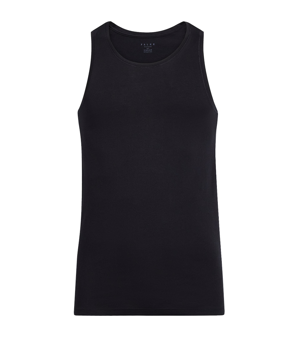 Falke Mens Egyptian Cotton Vest Black