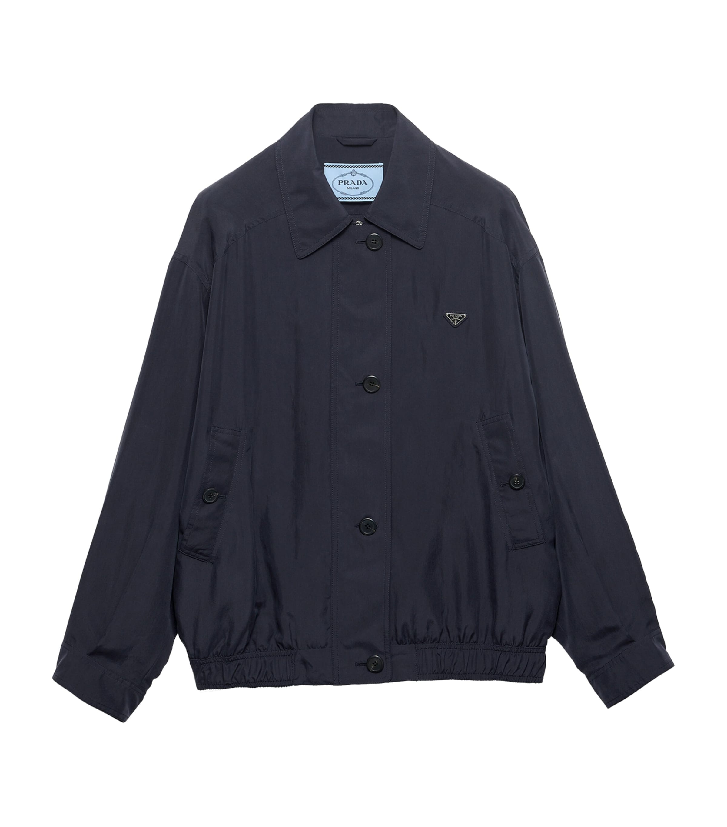 Prada Womens Silk Bomber Jacket