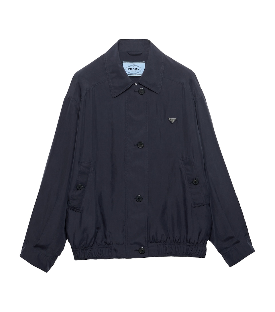 Prada Womens Silk Bomber Jacket