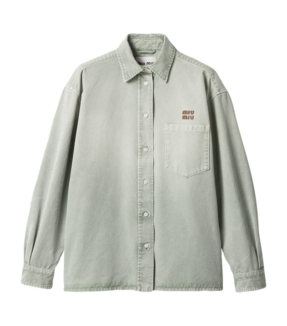 Miu Miu Womens Cotton Relaxed Shirt