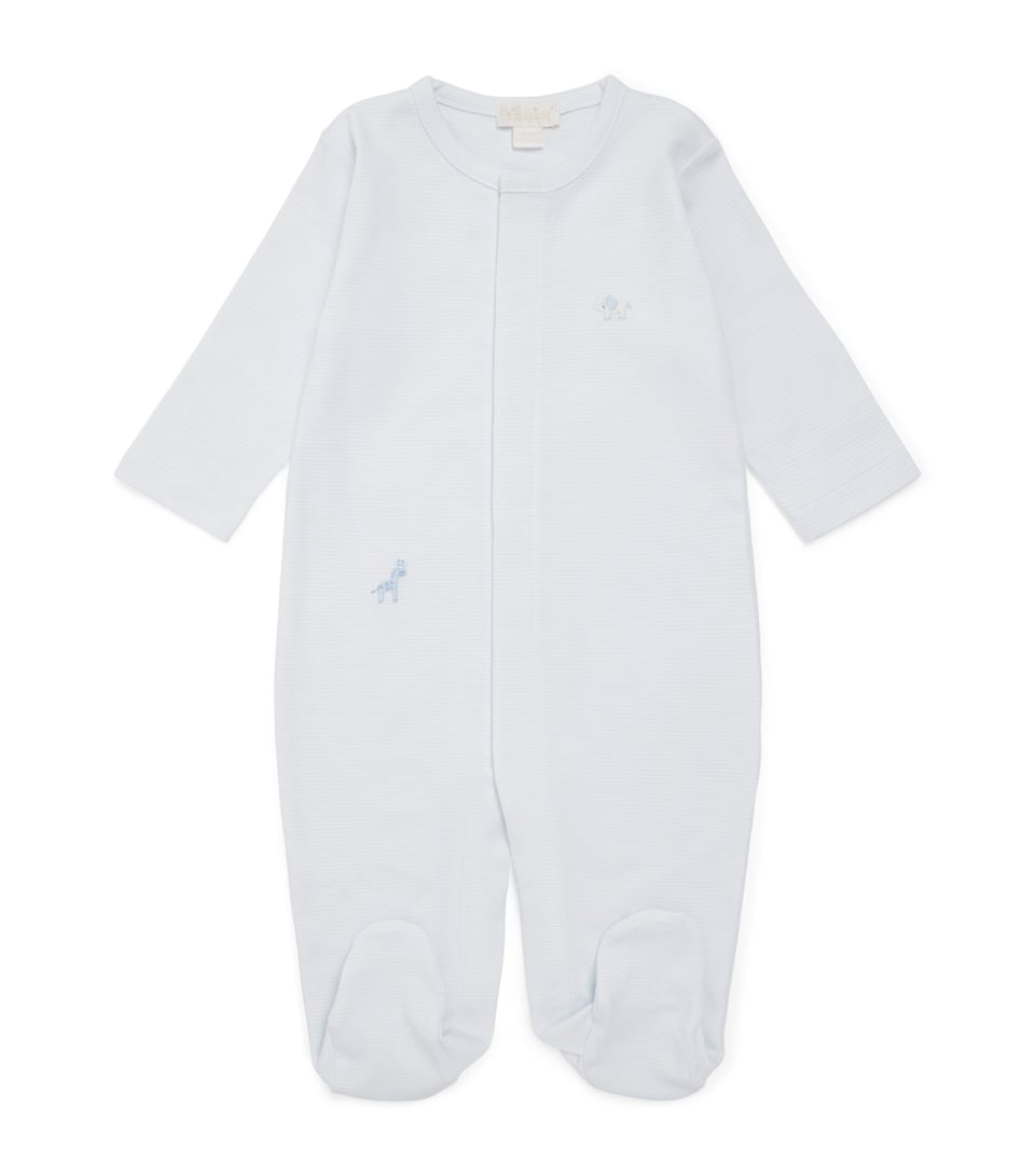 Kissy Kissy Pima Cotton Jungle Hang Out All-In-One (0-9 Months) Light Blue