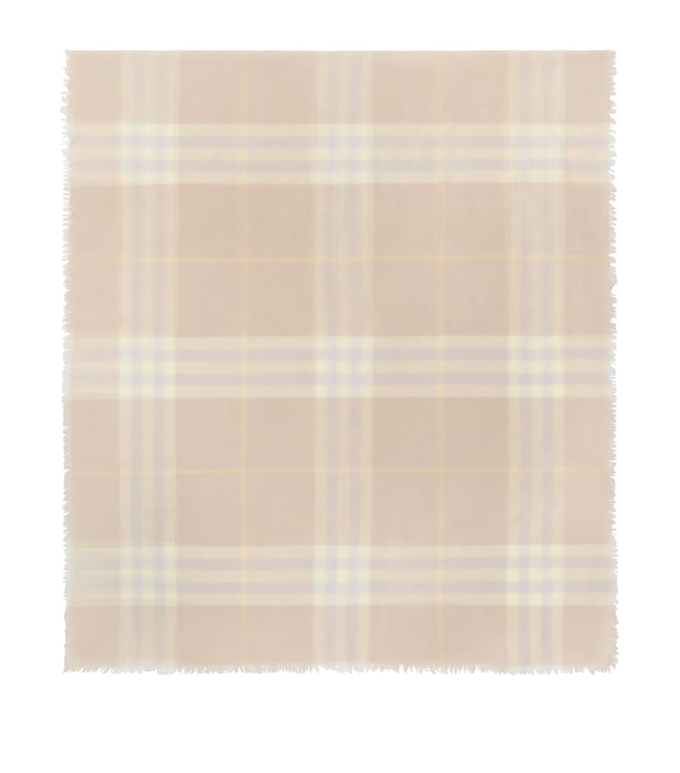 Wool Wide Check Scarf