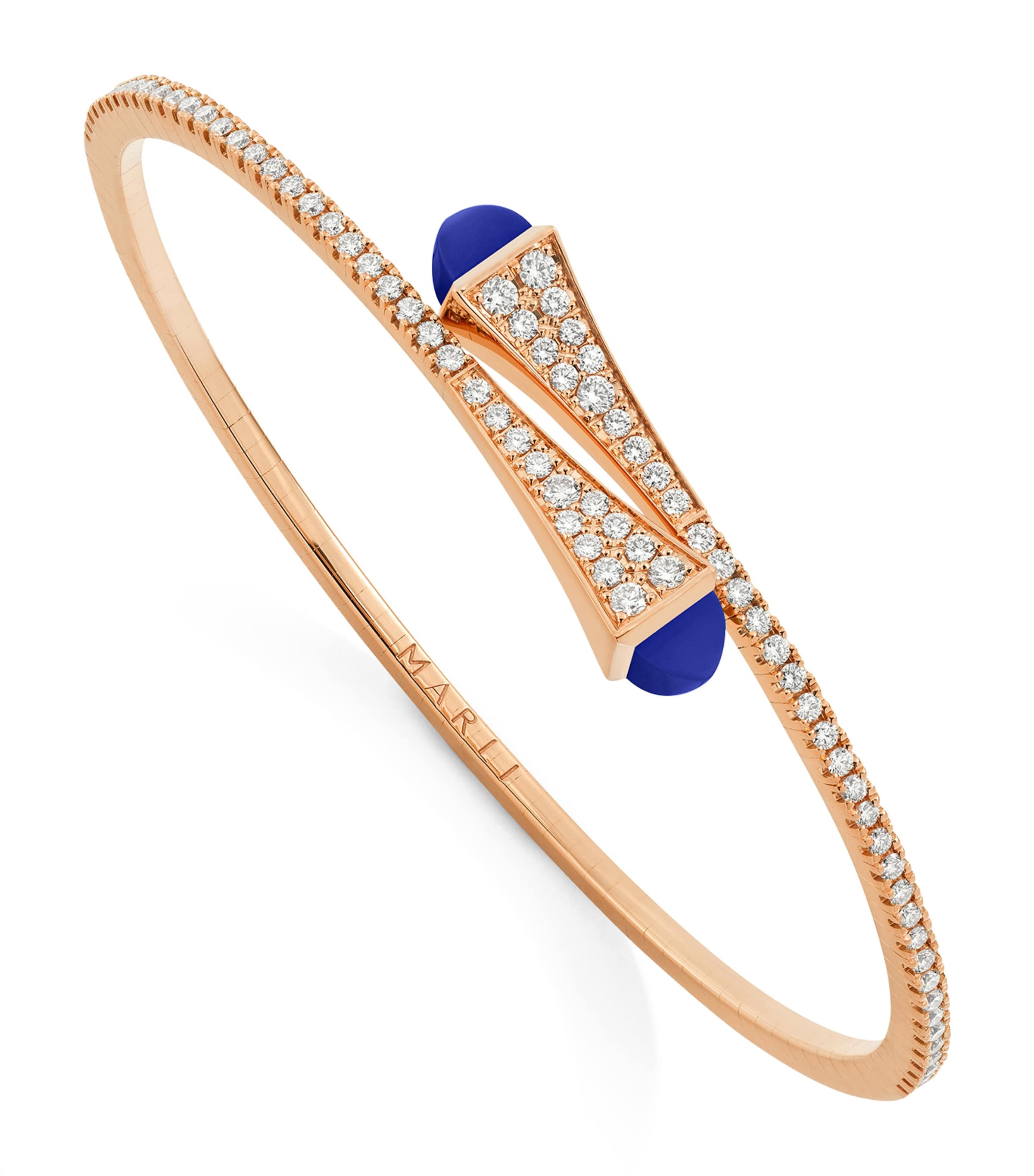 MARLI New York Rose Gold, DIamond and Lapis Lazuli Cleo Slim Bracelet Rose Gold