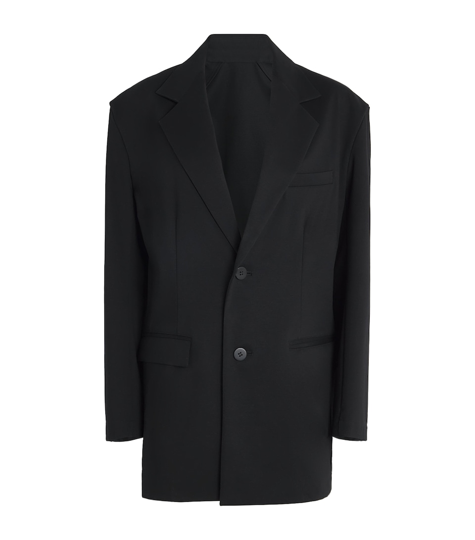 Cotton-Blend Simple Ensemble Blazer