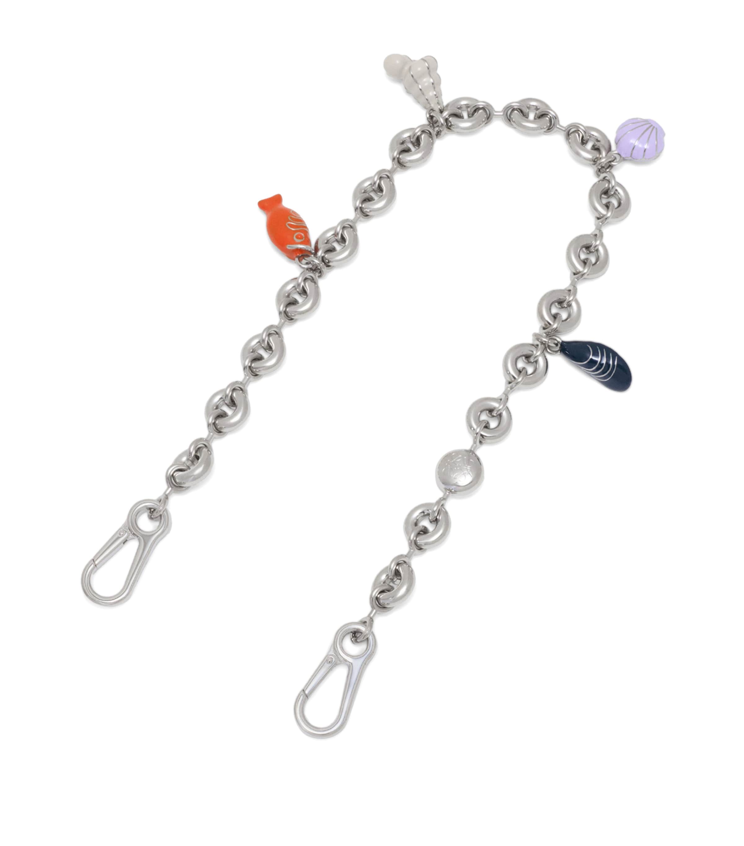 LOEWE x Paula's Ibiza Embellished Donut Chain Bag Strap Silver