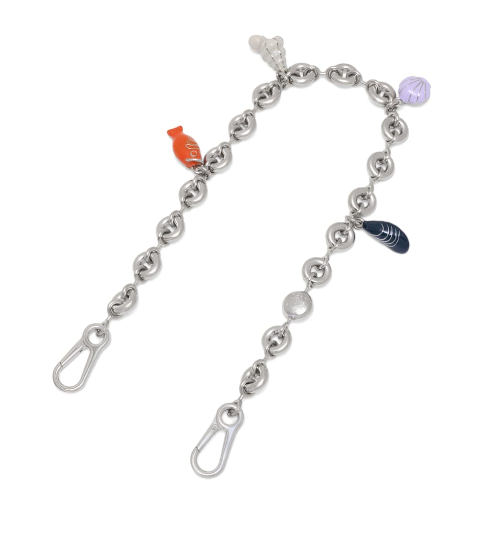 LOEWE x Paula's Ibiza Embellished Donut Chain Bag Strap Silver
