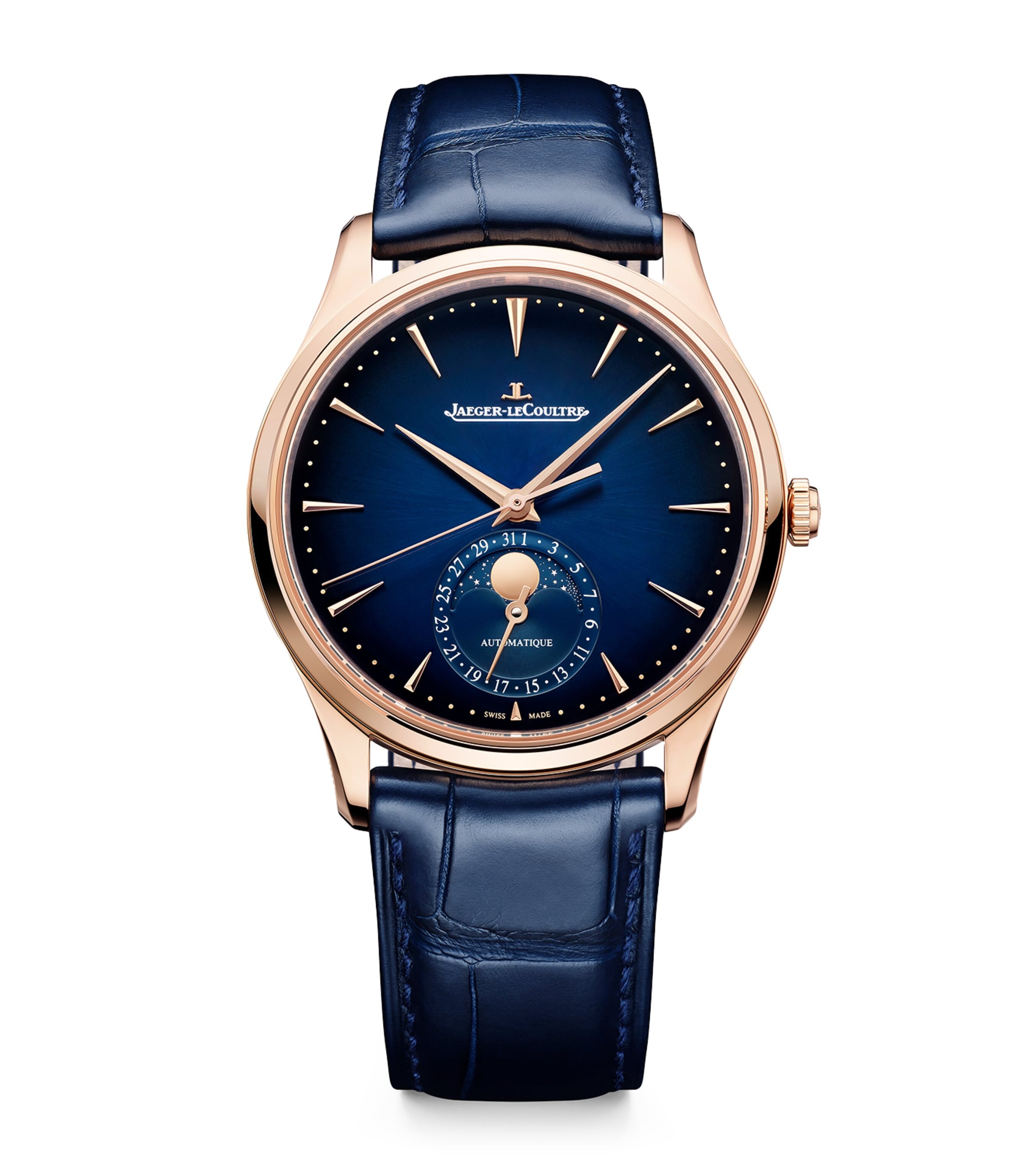 Jaeger-LeCoultre Rose Gold Master Ultra Thin Moon Watch 39mm Pink Gold