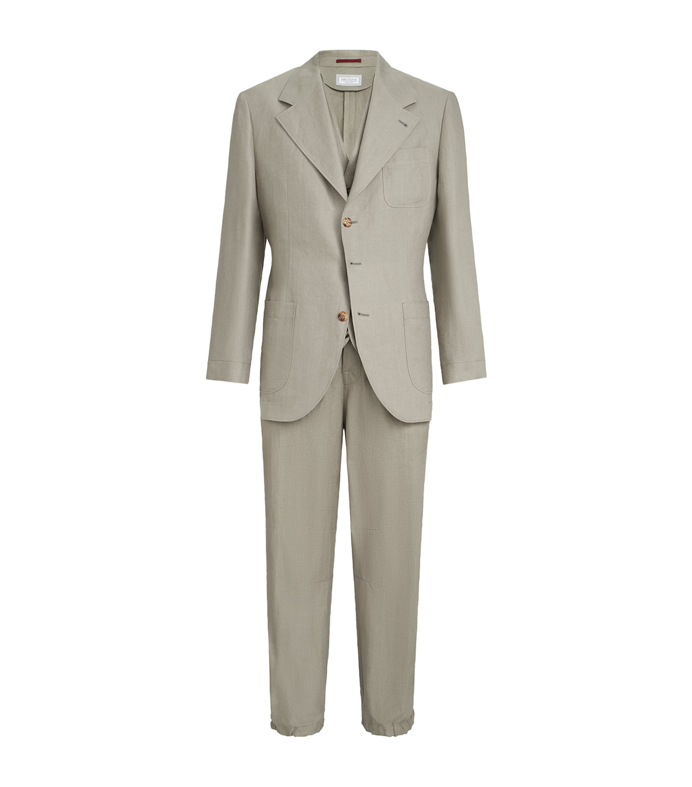 Brunello Cucinelli Mens Linen 3-Piece Suit