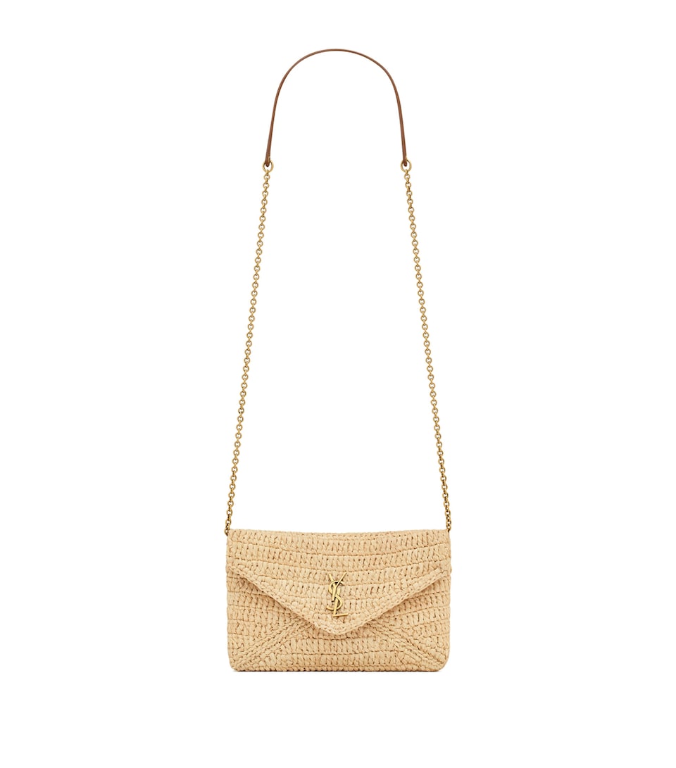 Raffia Cassandre Pouch on Chain