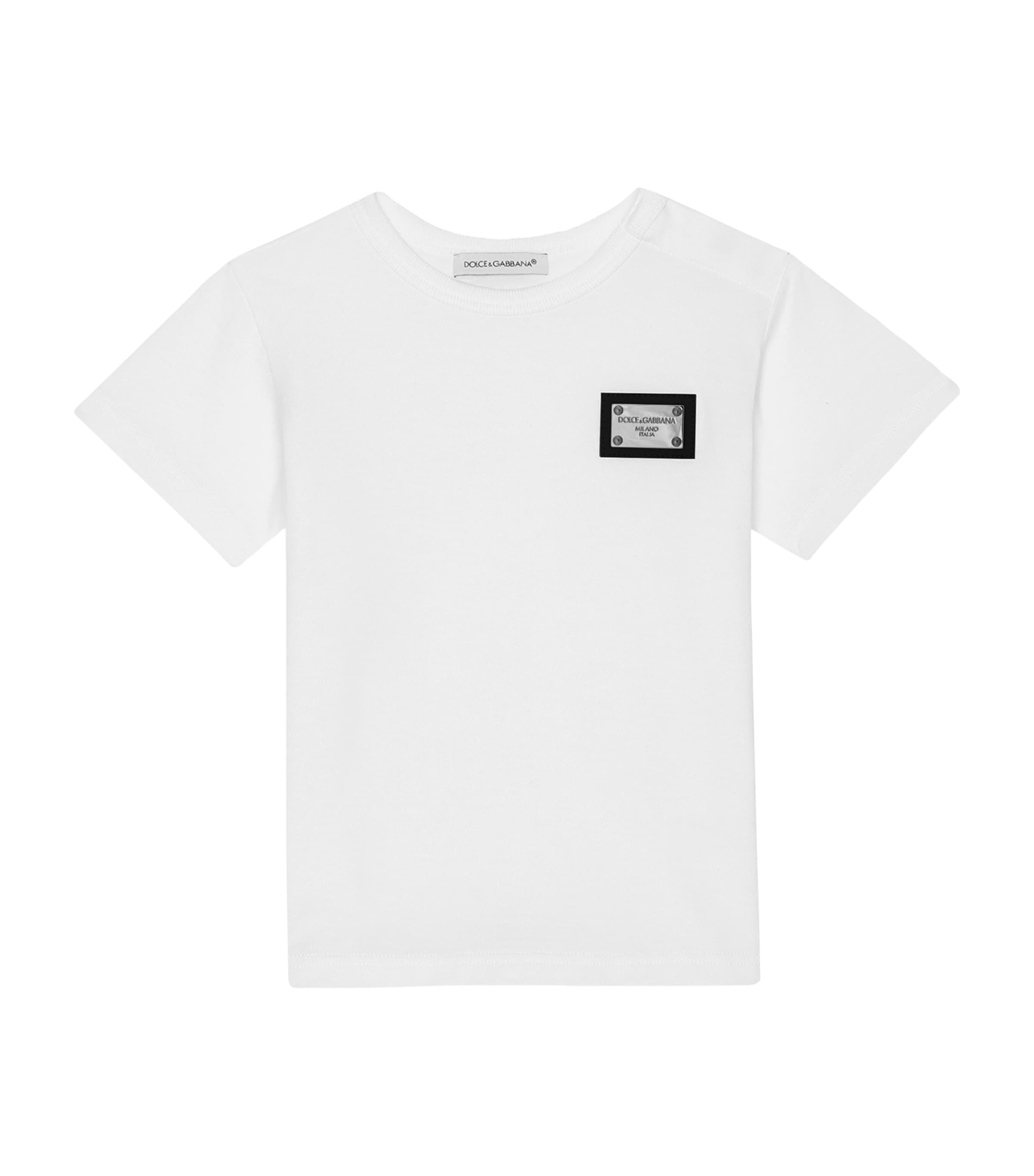 Dolce&Gabbana Kids Logo Plaque T-Shirt (3-30 Months) Optical White