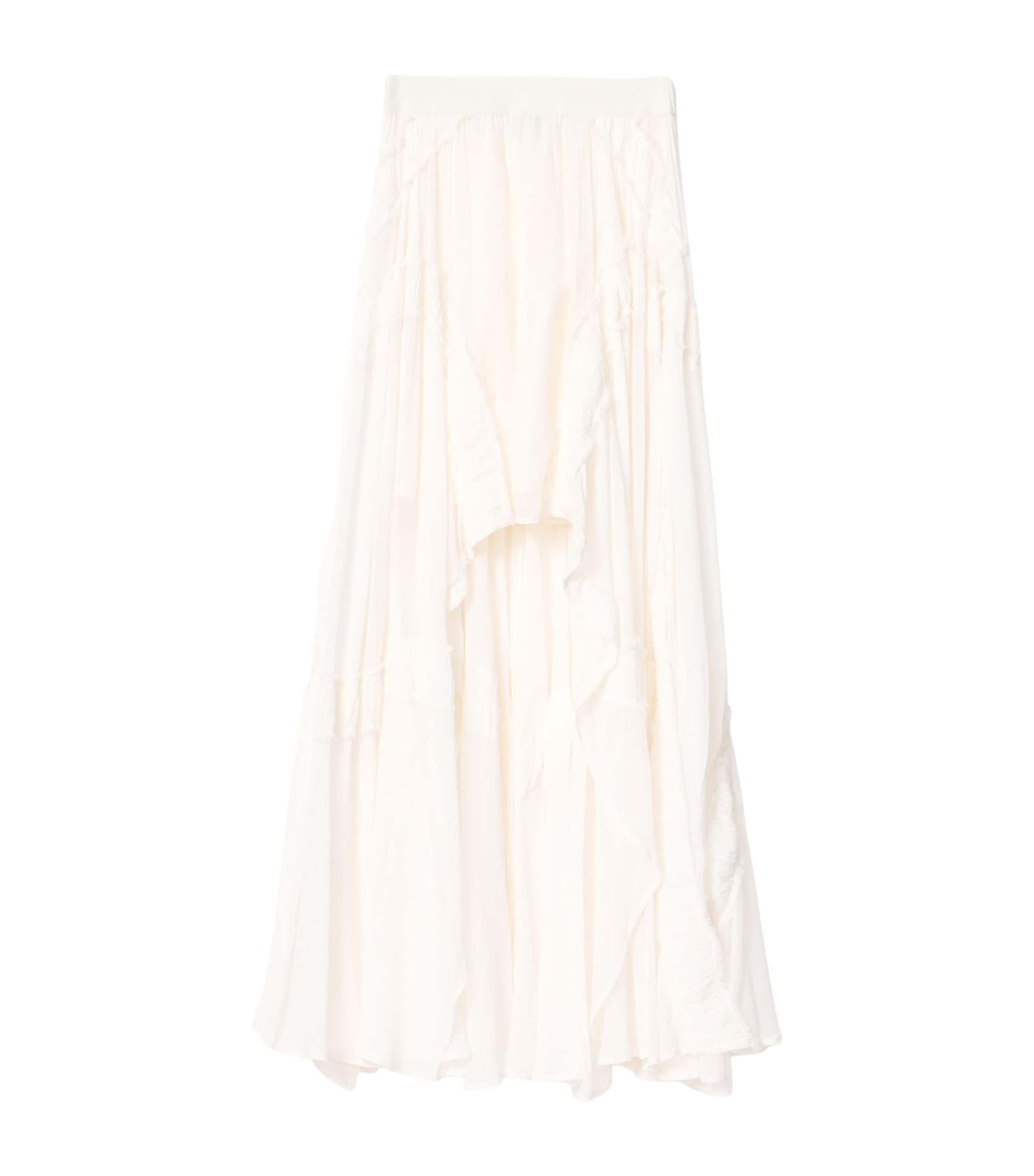 AllSaints Womens Ruched Dorina Maxi Skirt Antique White