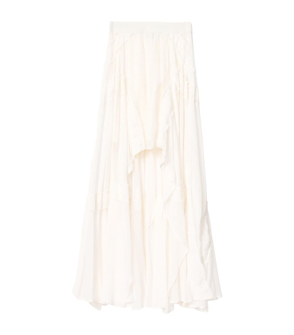 AllSaints Womens Ruched Dorina Maxi Skirt Antique White