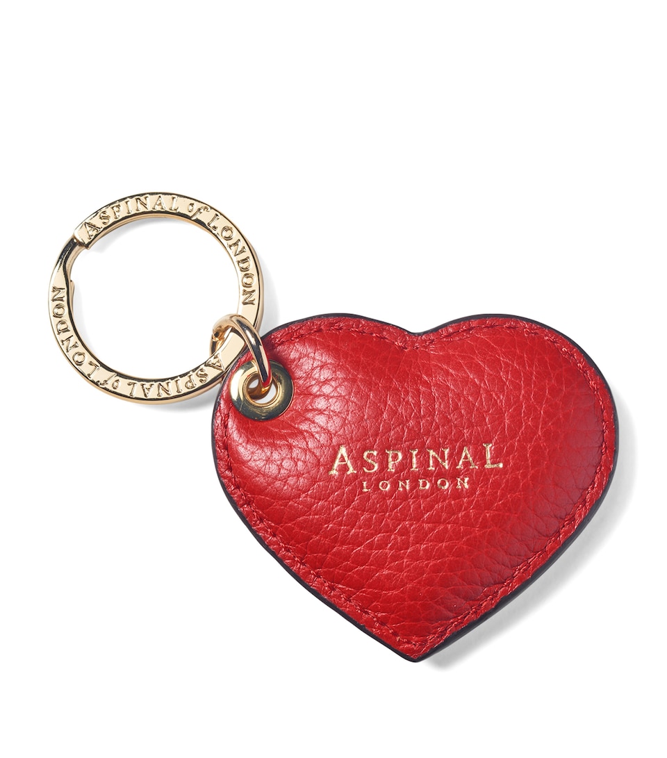 Leather Heart Keyring