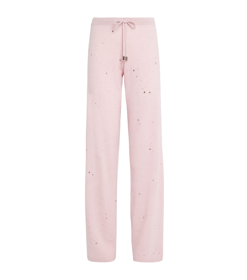 Cashmere Crystal-Embellished Sweatpants