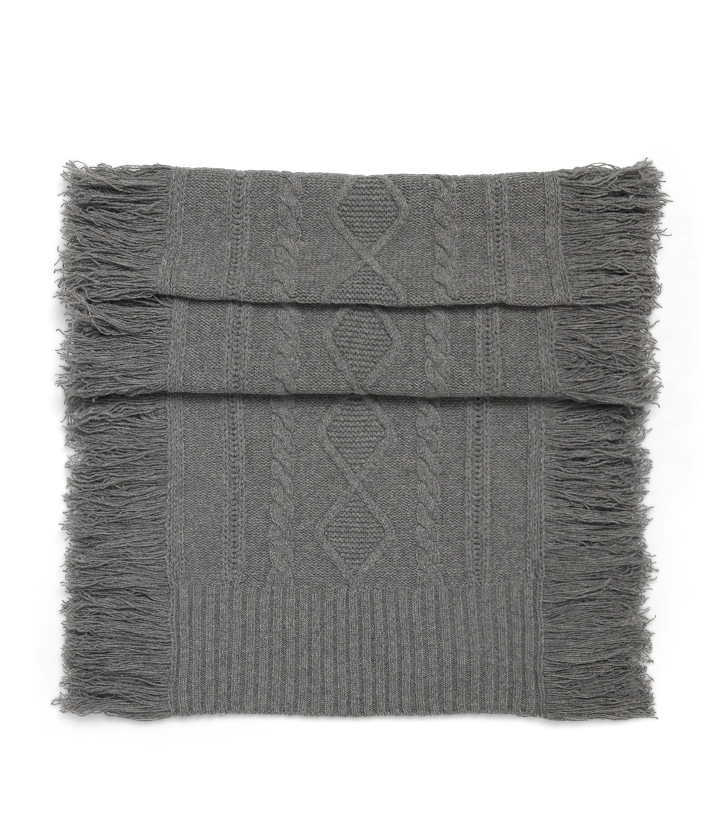 Wool Fringed Peak Scarf