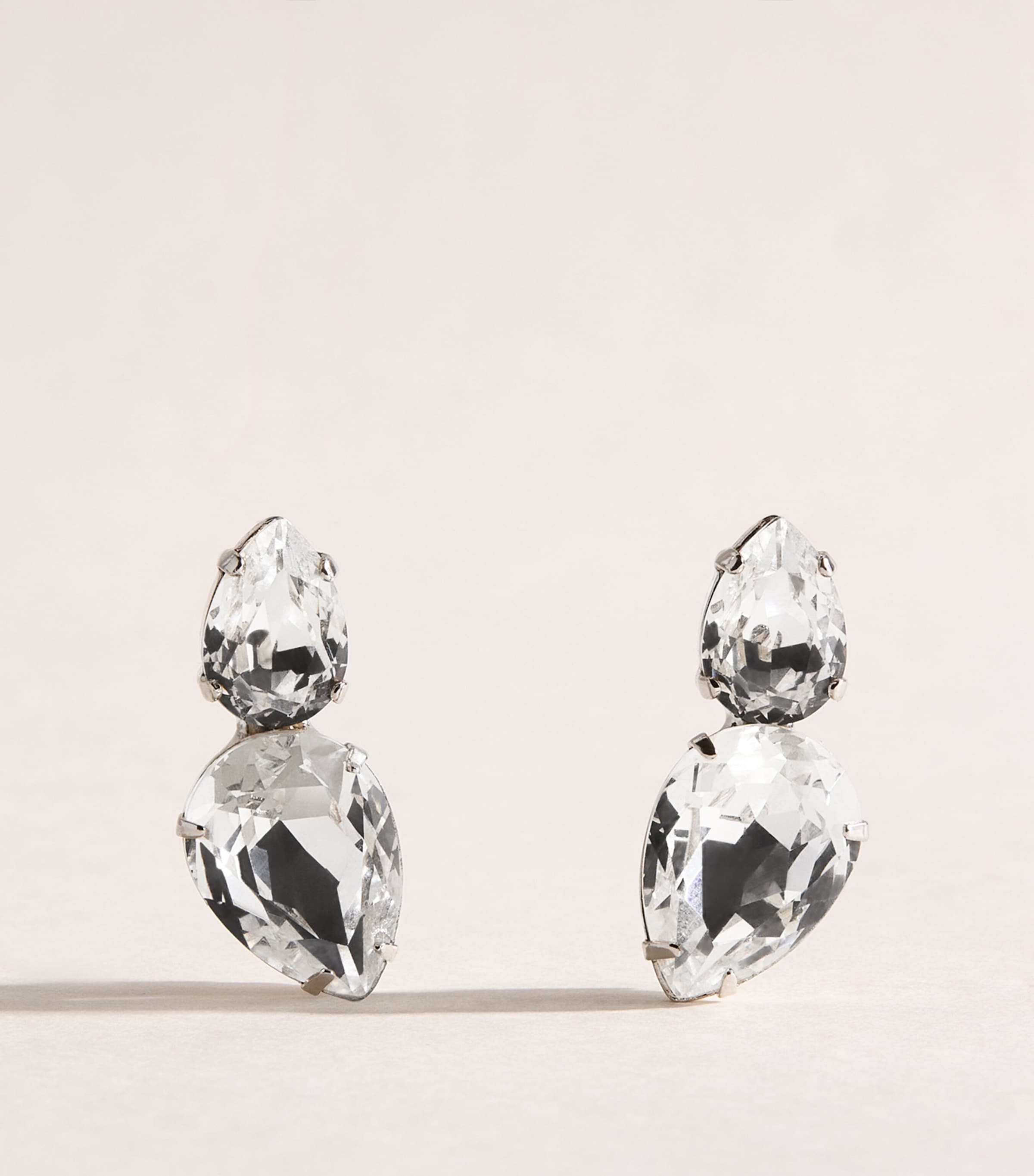 Jennifer Behr Rhodium-Plated Nadine Earrings Crystal
