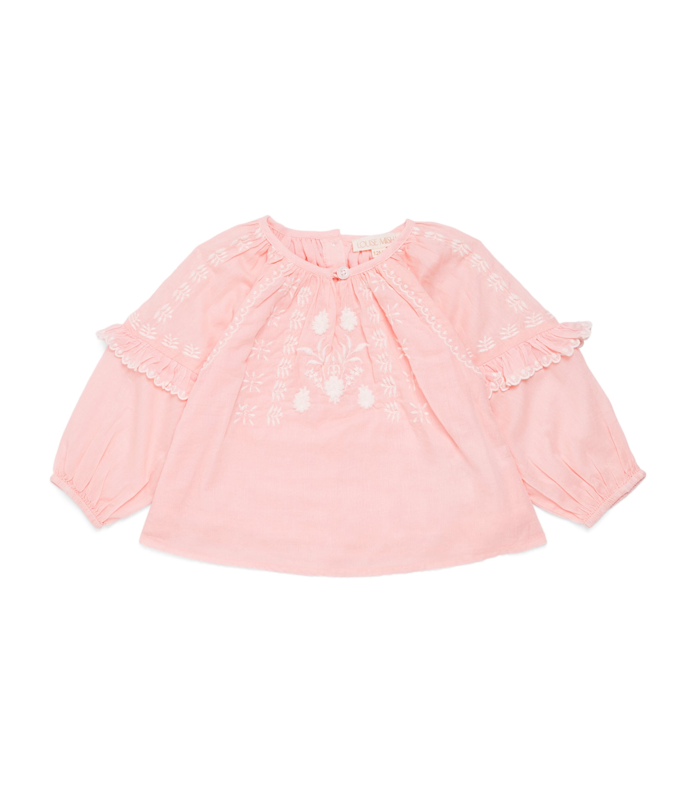 Louise Misha Cotton Irisa Blouse (3-24 Months) Blush