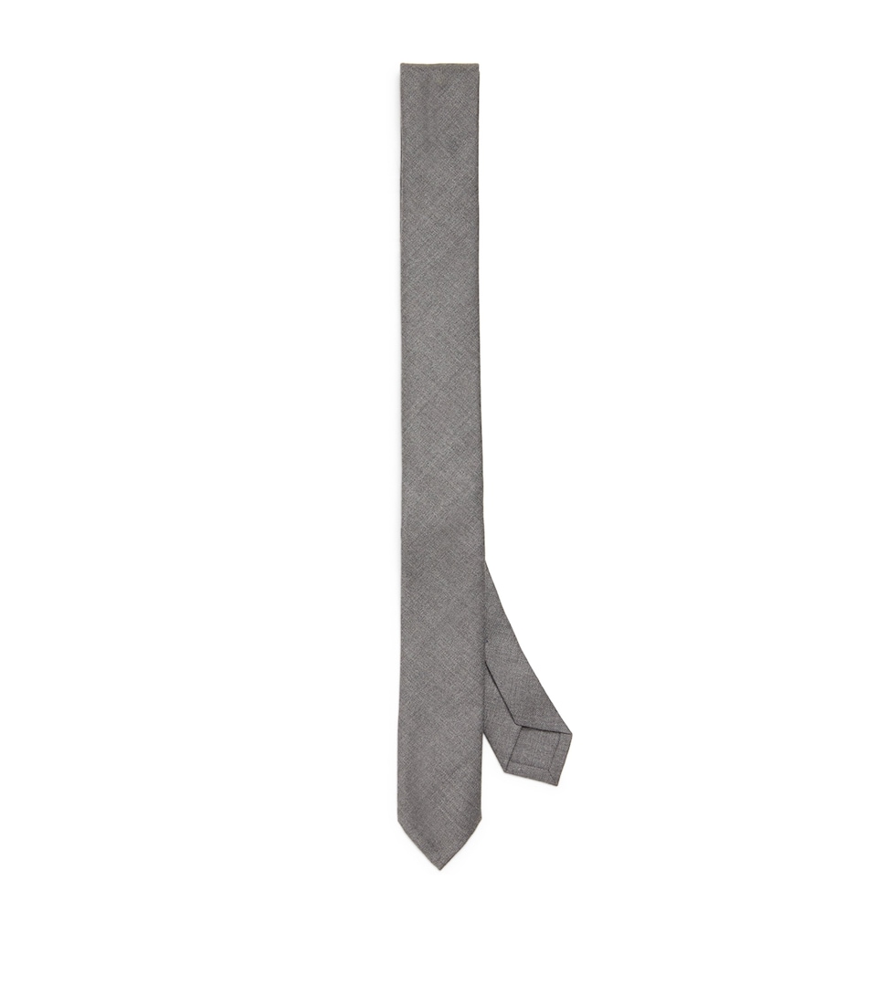 Thom Browne Wool Tie Med Grey