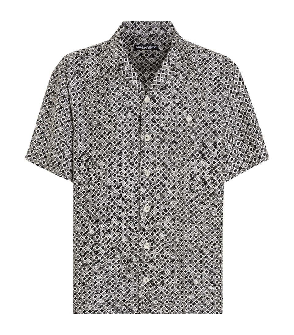 Silk DG Logo Short-Sleeve Shirt