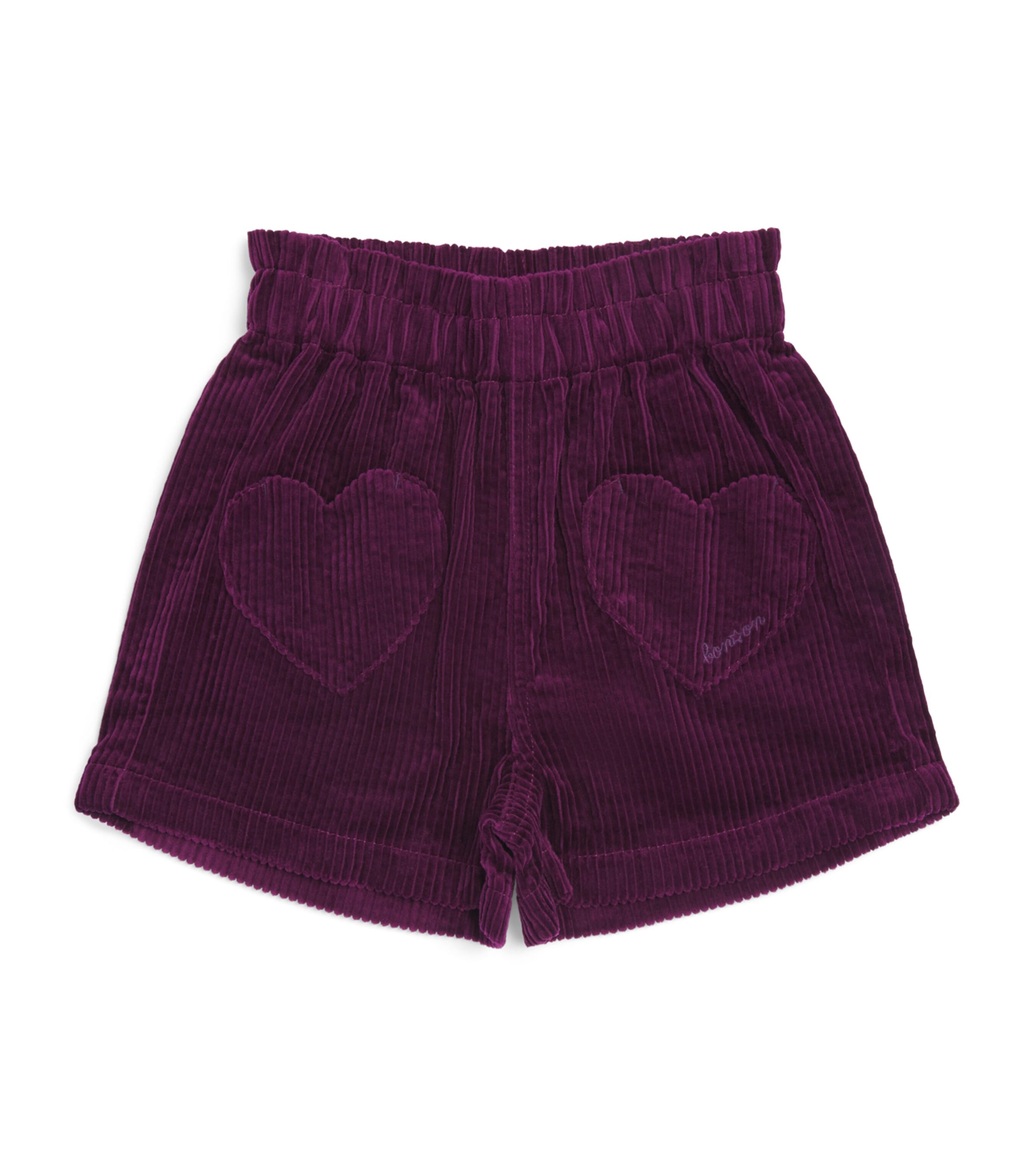 Bonton Corduroy Heart Shorts (2-14 Years) Purple Rain