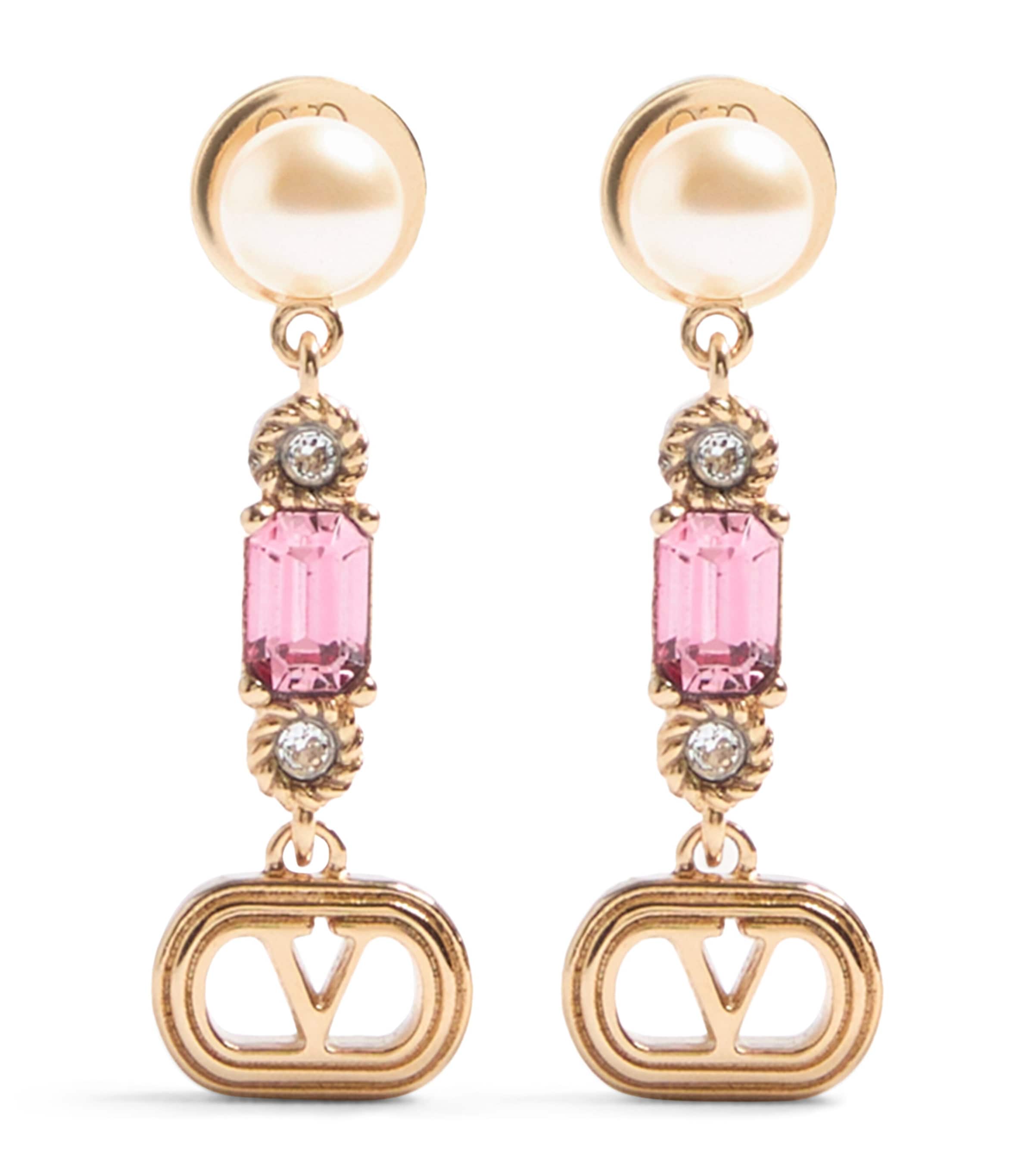 Crystal-Embellished Ovalette Earrings