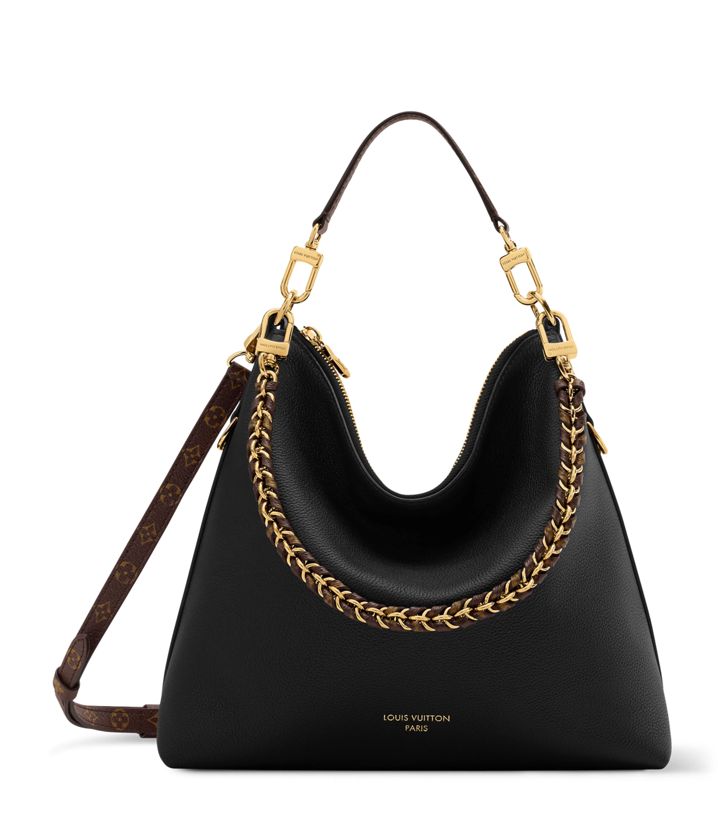 LOUIS VUITTON Leather Multipass Cross-Body Bag Black